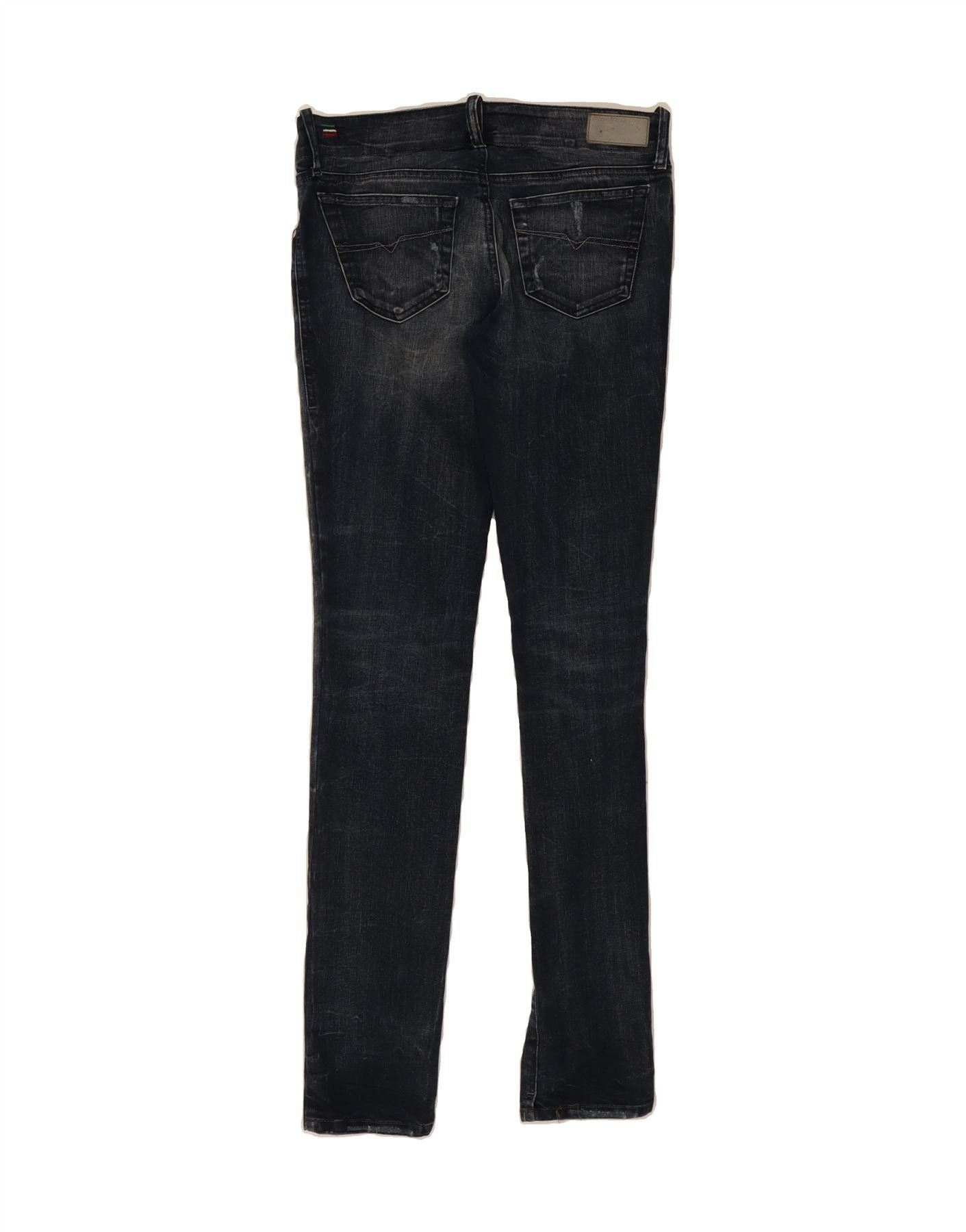 Diesel Womens Grupee Low Waist Super Slim Skinny Jeans W28 L32 Navy Size 42" / US 20 - 2 Thumbnail
