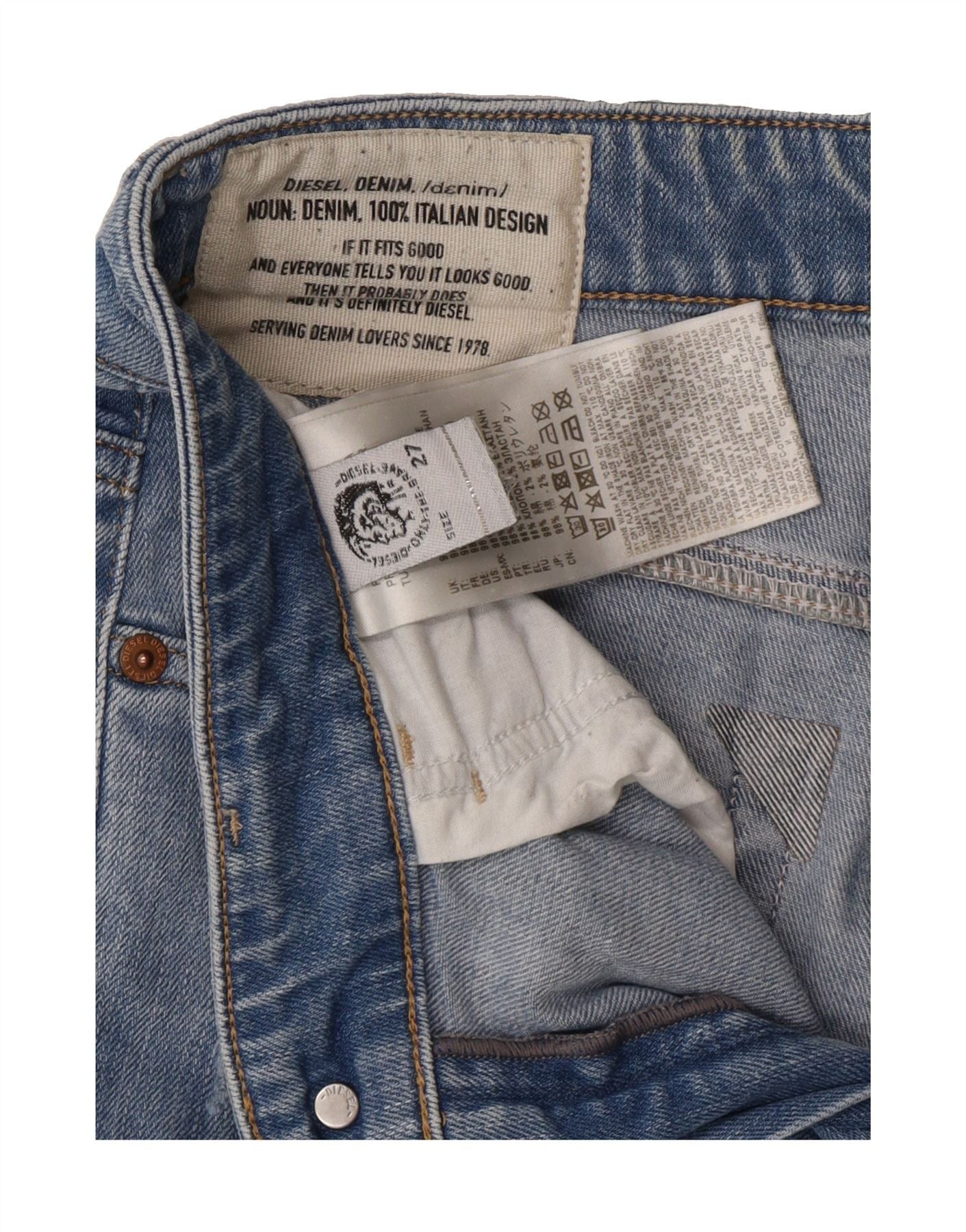 Diesel Womens Distressed Slim Jeans W27 L27 Blue Cotton Size 42" / US 20 - 3 Thumbnail