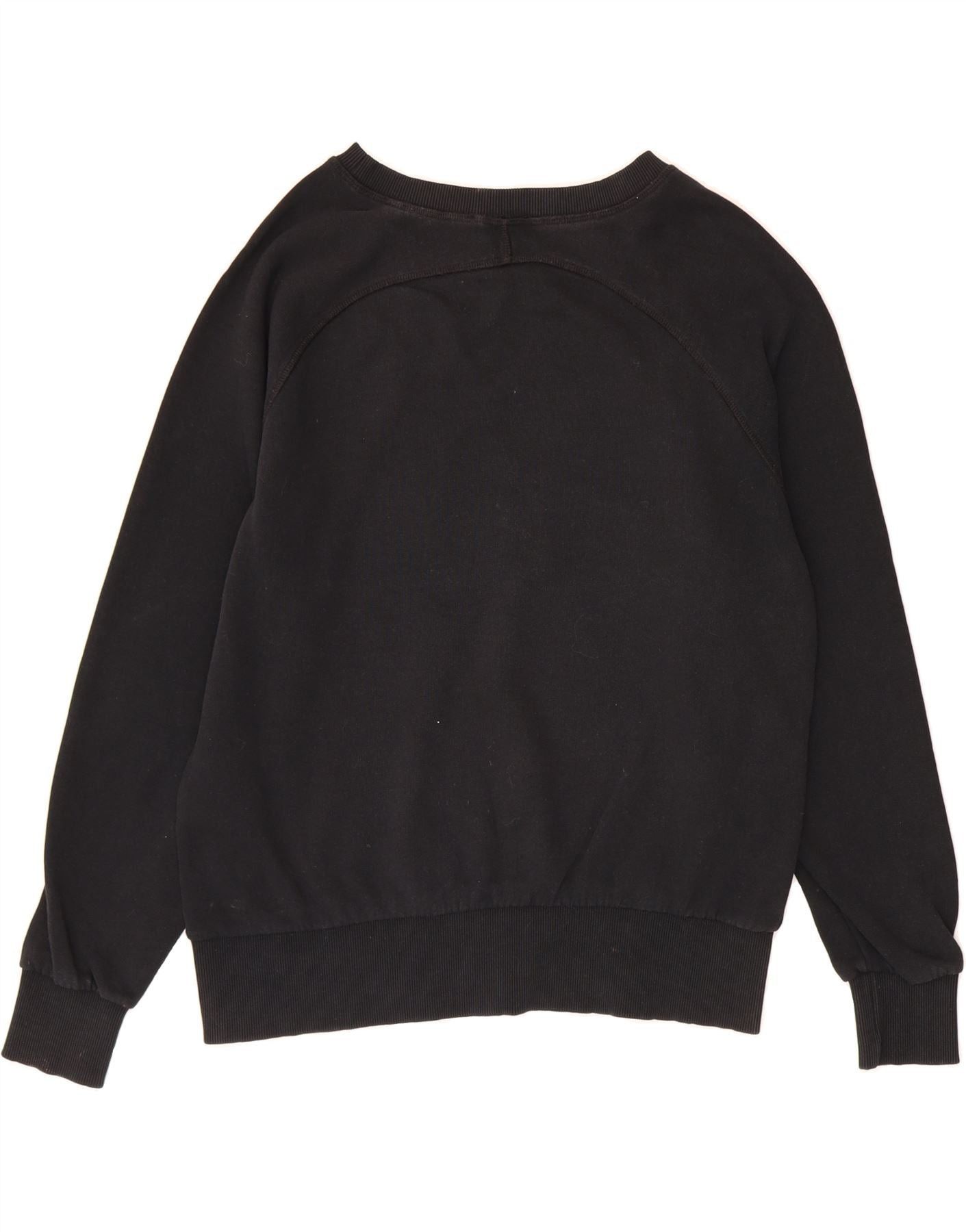 Diesel Womens Overd Graphic Sweatshirt Jumper UK 10 Small Black Flo Size L / US 10 / IT 46 - 2 Thumbnail