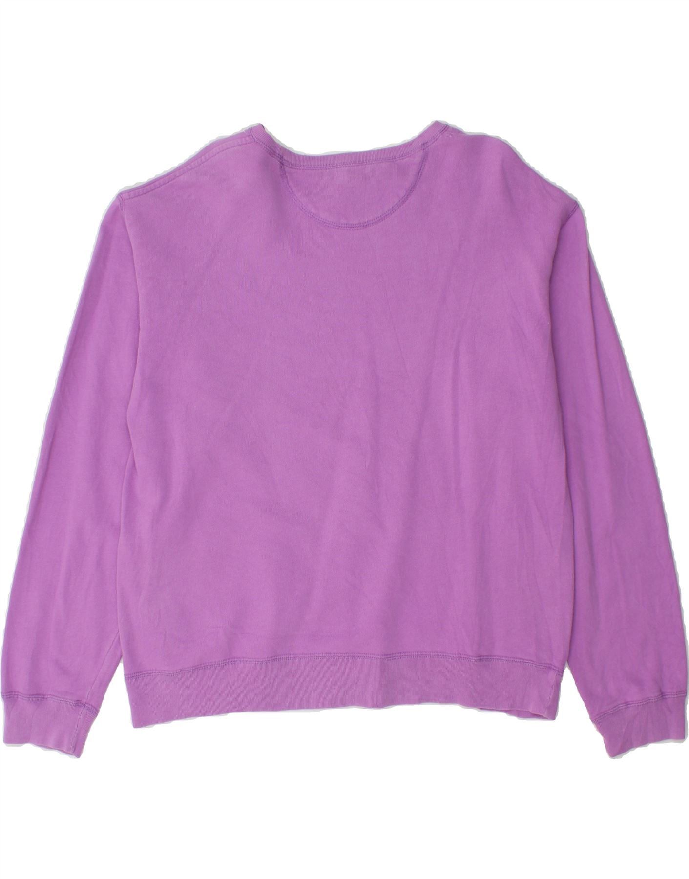 Ralph Lauren Womens Sweatshirt Jumper UK 14 Medium Purple Cotton Size M / US 6-8 / IT 42-44 - 2 Thumbnail