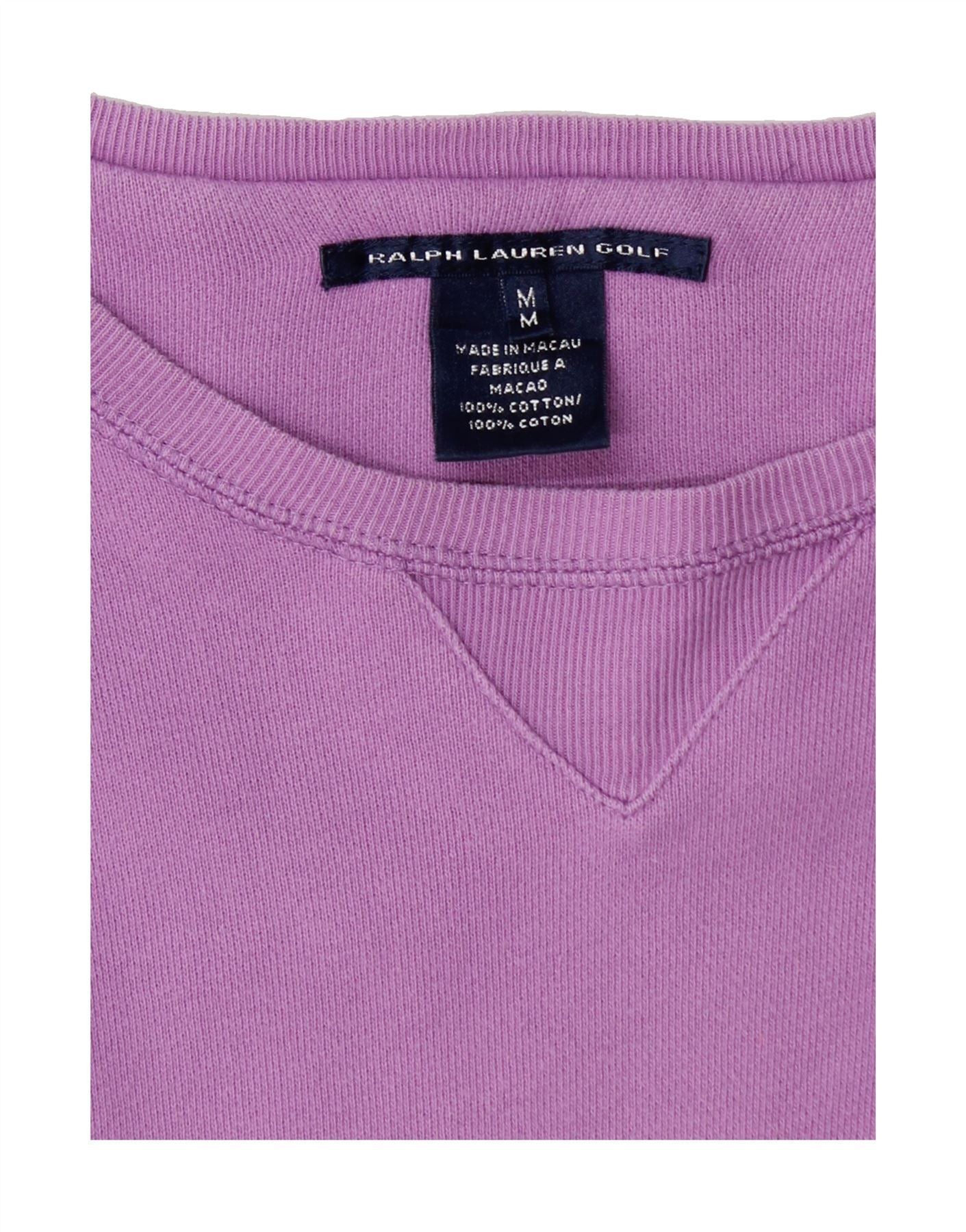 Ralph Lauren Womens Sweatshirt Jumper UK 14 Medium Purple Cotton Size M / US 6-8 / IT 42-44 - 3 Thumbnail