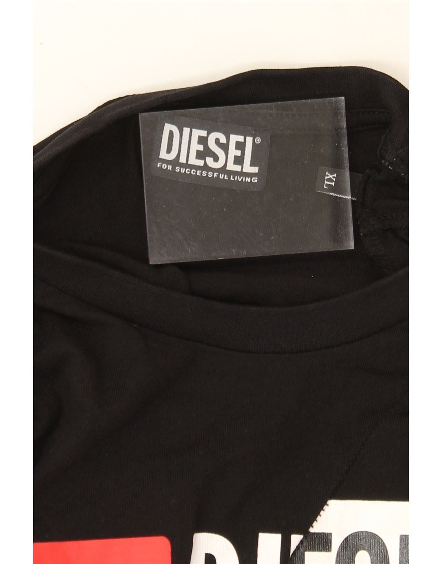 Diesel Womens Graphic T-Shirt Top UK 18 XL Black Size M / US 6-8 / IT 42-44 - 3 Thumbnail