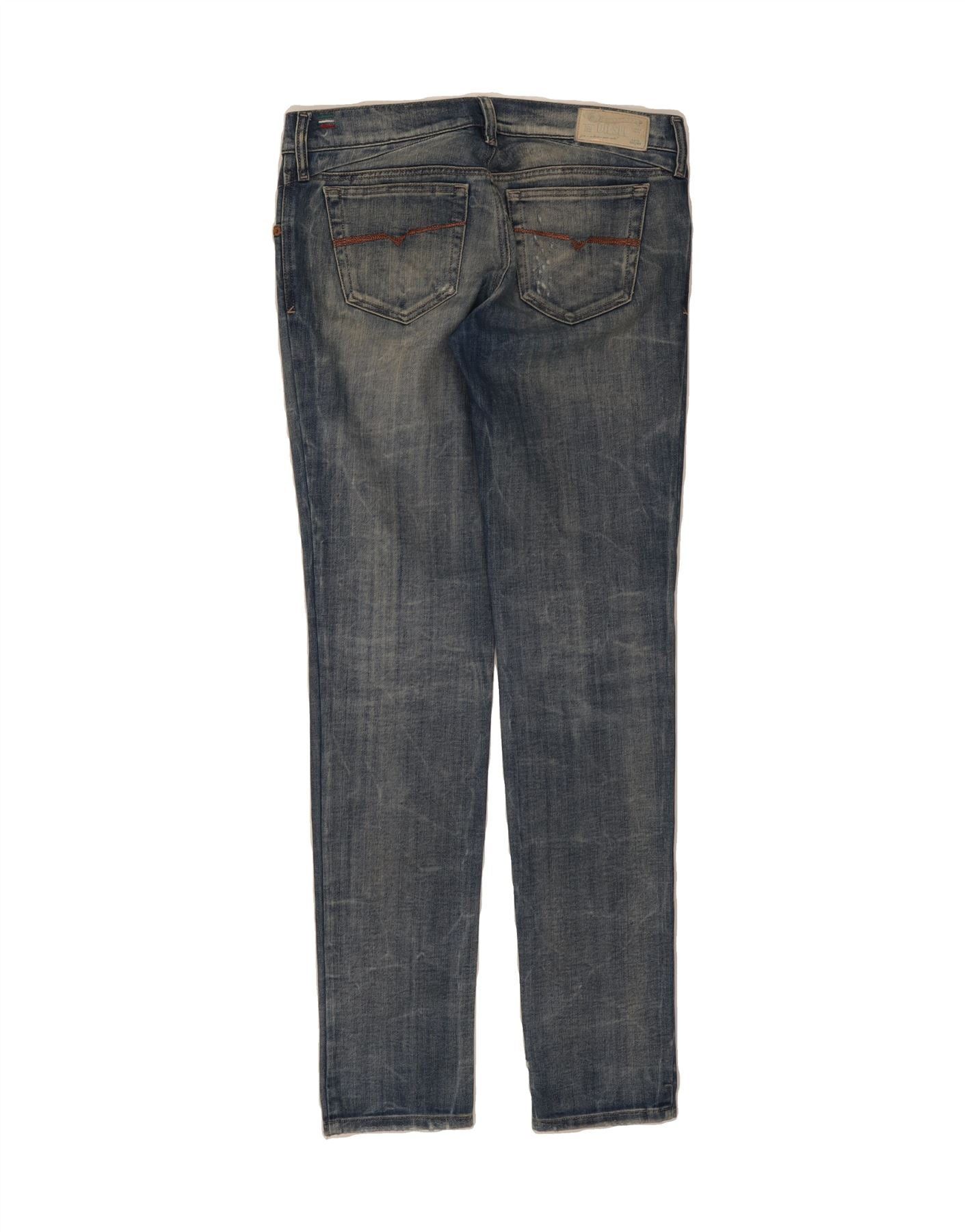 Diesel Womens Getlegg Low Waist Skinny Slim Jeans W34 L32 Blue Cott Size 24" / US 00 / IT 34 - 2 Thumbnail