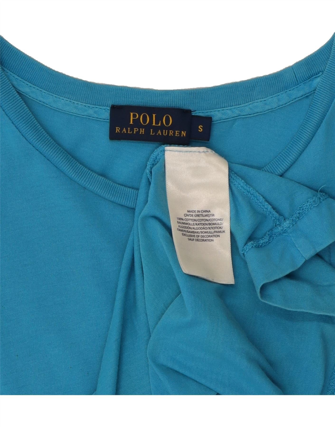 Polo Ralph Lauren Womens T-Shirt Dress UK 10 Small Blue Cotton Size XXS / US 00 / IT 34 - 4 Thumbnail