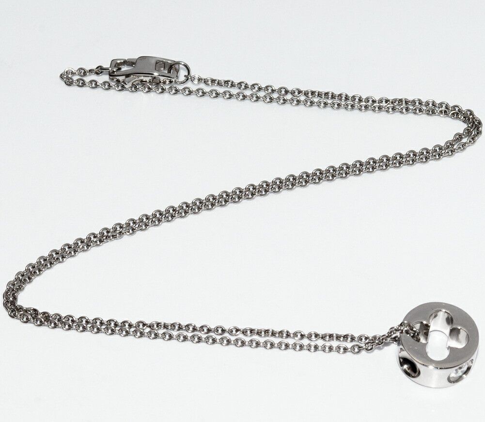 Louis Vuitton Louis Vuitton Louis Vuitton 18K White Gold Empreinte Pendant Necklace Q93231 Calfskin Necklace Q93231 DUTY FREE for USA Size ONE SIZE - 3 Thumbnail