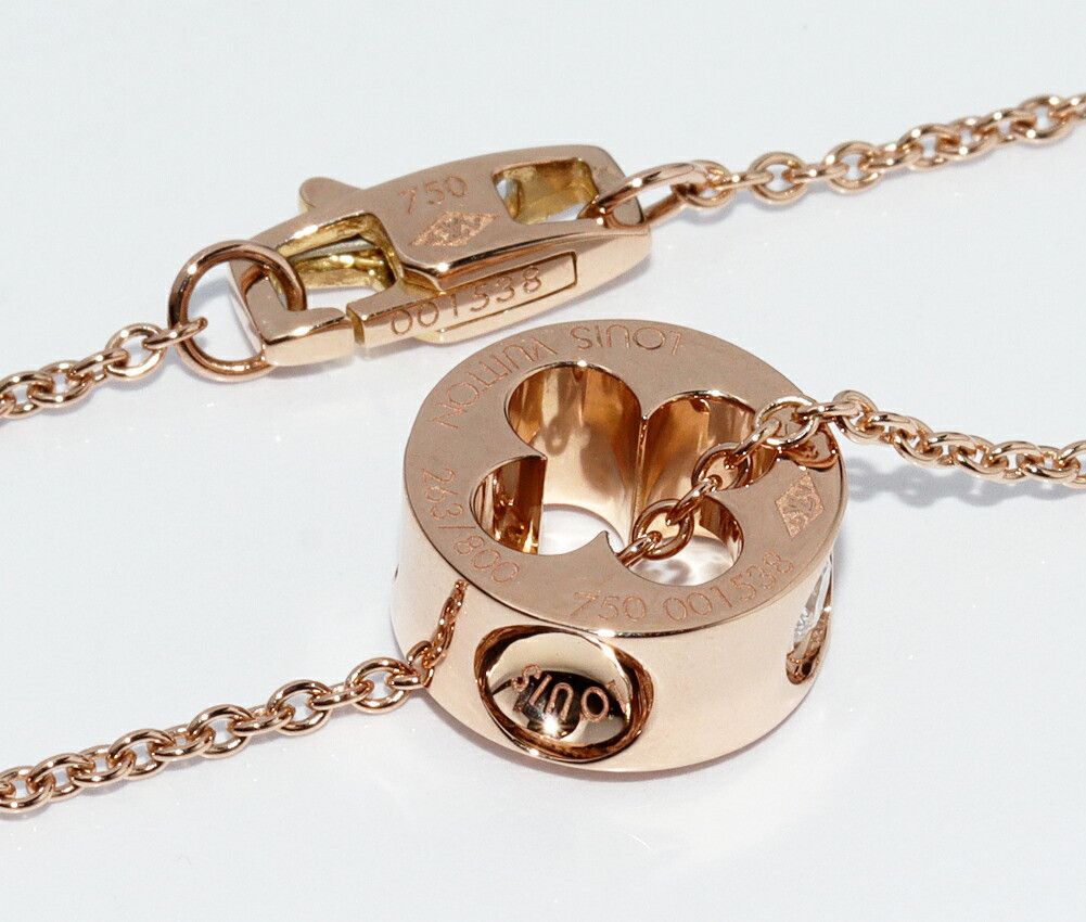 Louis Vuitton Louis Vuitton Louis Vuitton K18PG Panda Unplant Pendant Necklace Q93198 Limited 800 Leather Necklace Q93198 DUTY FREE for USA Size ONE SIZE - 4 Thumbnail
