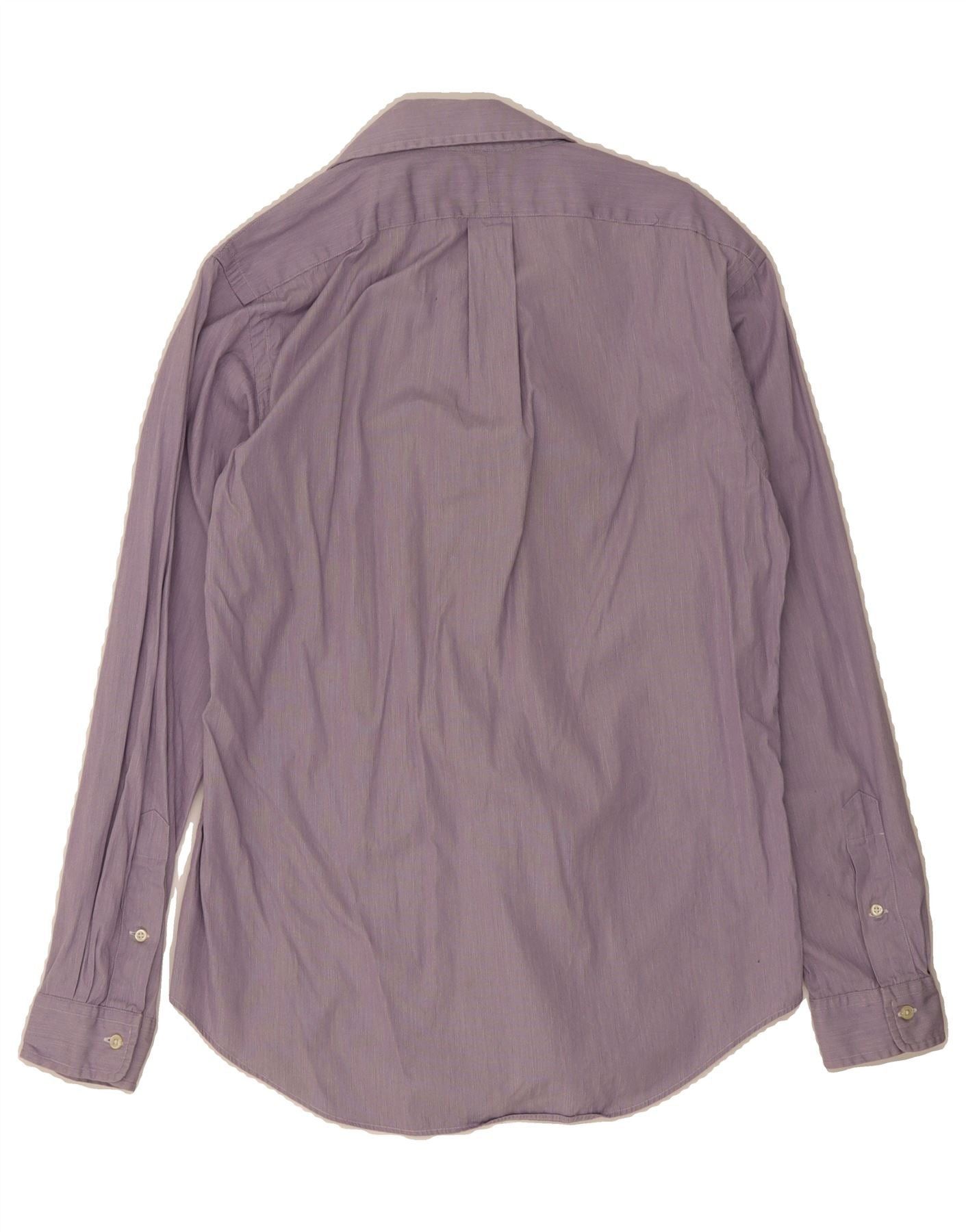 Ralph Lauren Mens Custom Fit Shirt 15 1/2 39 Medium Purple Cotton Size US M / EU 48-50 / 2 - 2 Thumbnail