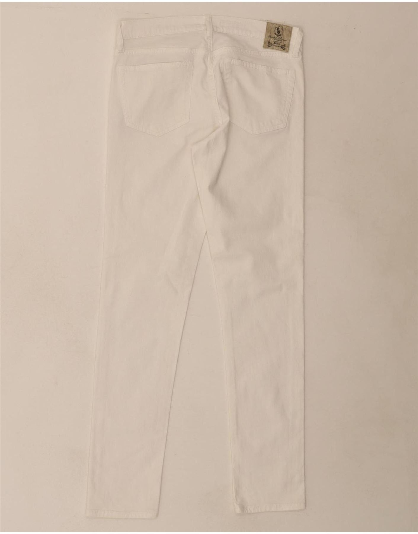 Ralph Lauren Womens Skinny Jeans W30 L30 White Cotton Size 42" / US 20 - 2 Thumbnail