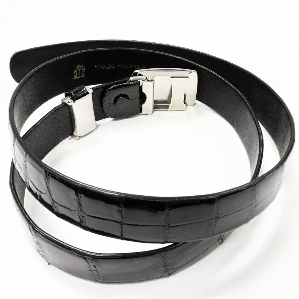 Other Other Takeo Nishida Crocodile Belt Leather Belt DUTY FREE for USA Size ONE SIZE - 2 Thumbnail