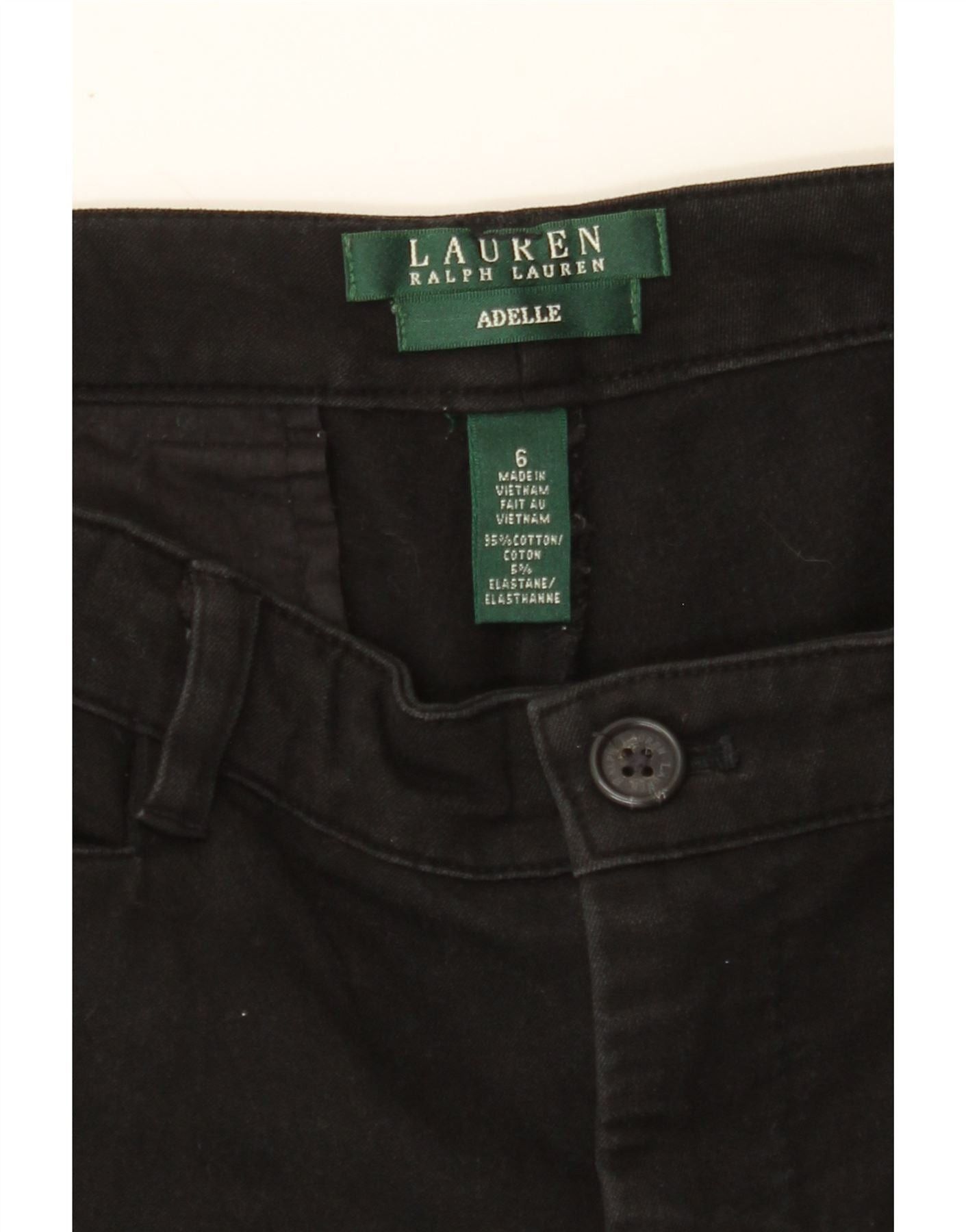 Ralph Lauren Womens Adelle Casual Trousers US 6 Medium W30 L31 Black Size 26" / US 2 / IT 38 - 3 Thumbnail