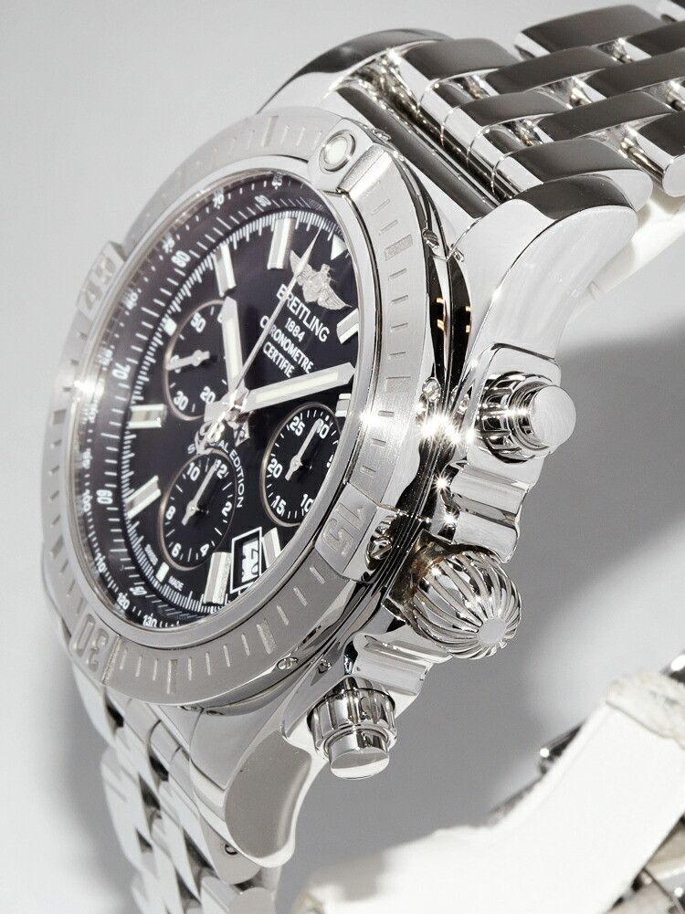 Breitling Breitling Breitling Black Dial Chronomat Watch AB0115 Metal Automatic AB0115 DUTY FREE for USA Size ONE SIZE - 4 Thumbnail