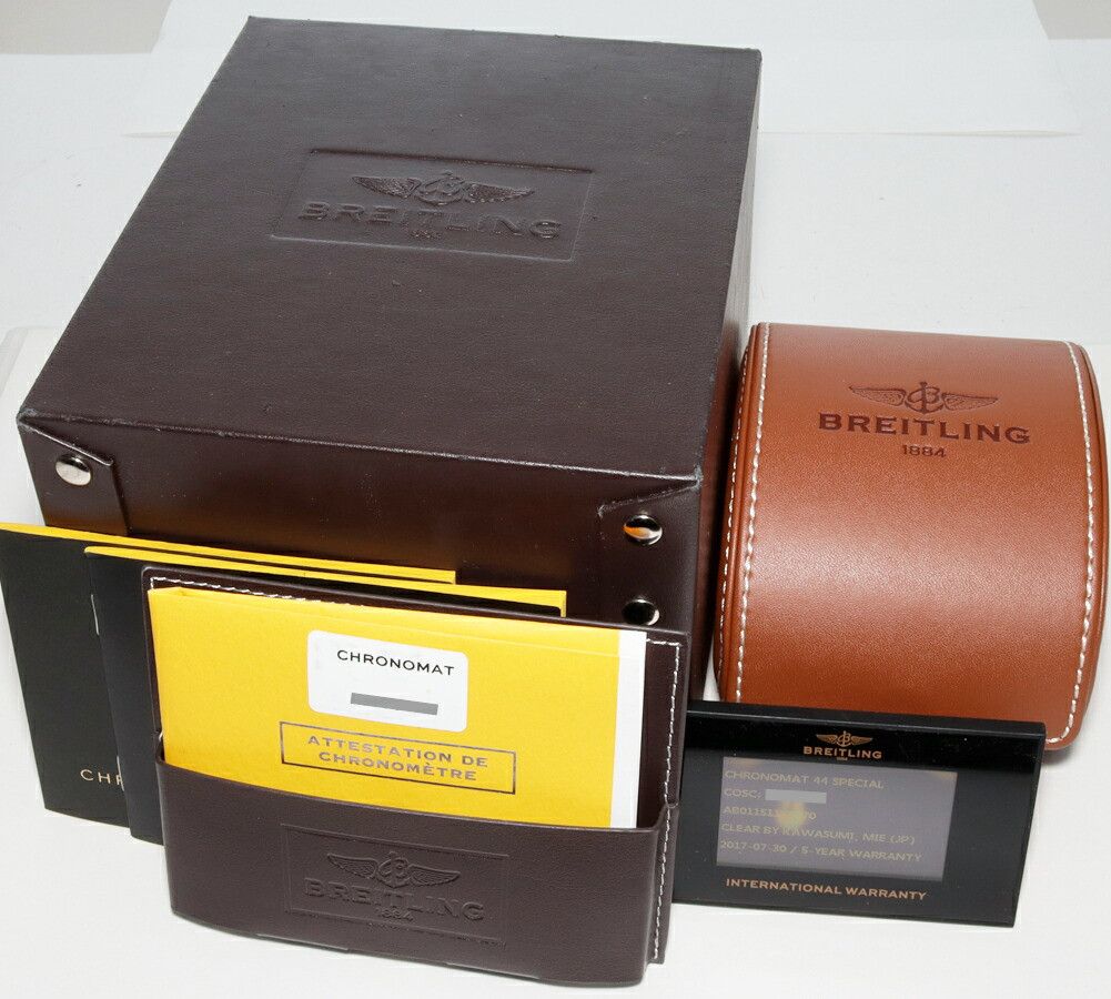 Breitling Breitling Breitling Black Dial Chronomat Watch AB0115 Metal Automatic AB0115 DUTY FREE for USA Size ONE SIZE - 3 Thumbnail