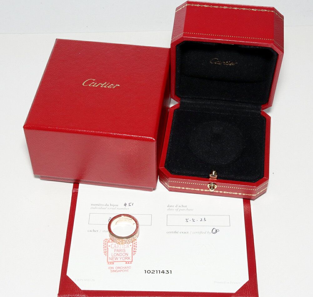 Cartier Cartier Cartier K18PG Love Ring Ring B40876 Size 11 Leather Ring B40876 DUTY FREE for USA Size ONE SIZE - 3 Thumbnail