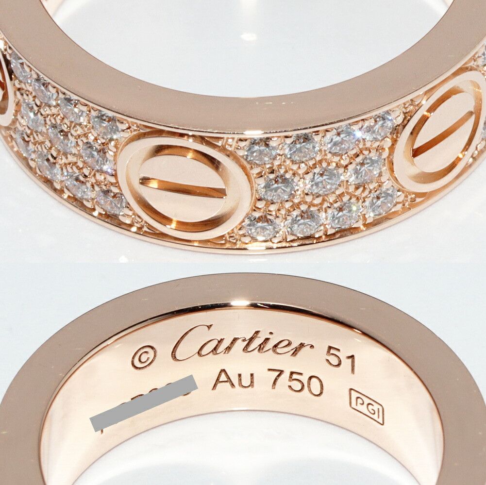 Cartier Cartier Cartier K18PG Love Ring Ring B40876 Size 11 Leather Ring B40876 DUTY FREE for USA Size ONE SIZE - 5 Thumbnail