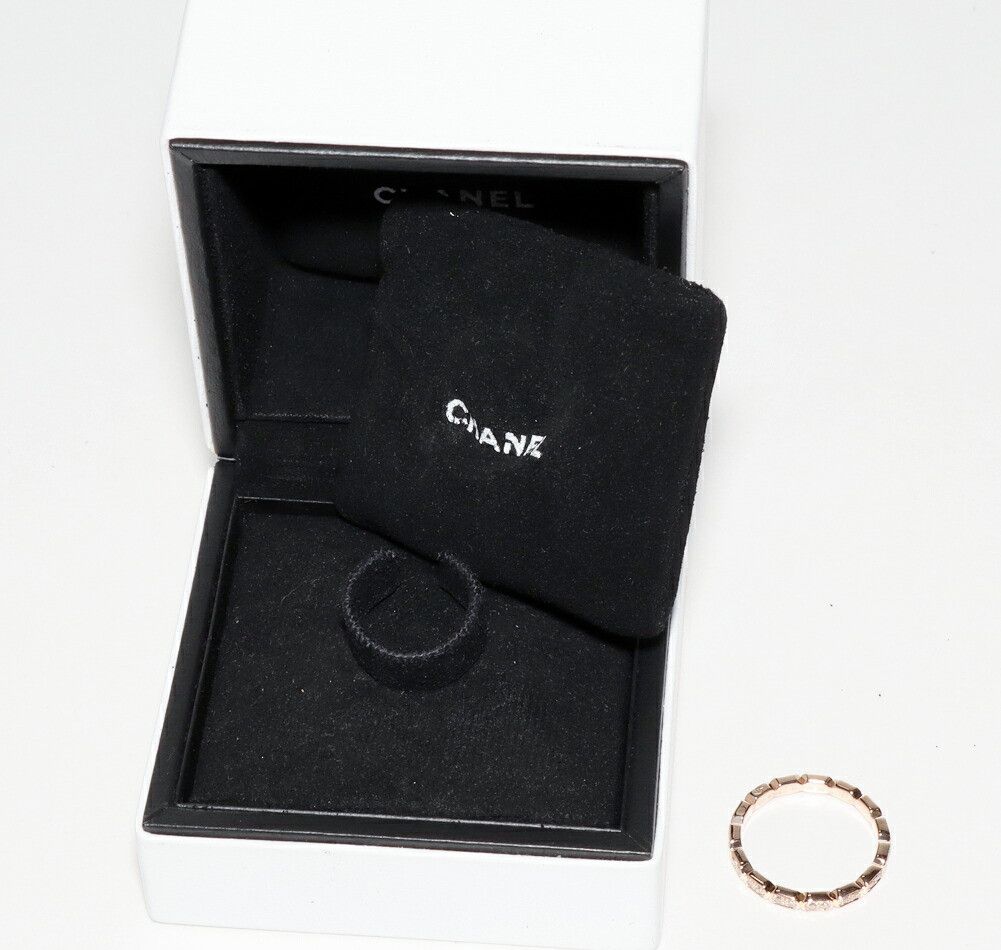 Chanel Chanel Chanel 18K Pink Gold Première Promesse Ring Diamond Ring J4134 Leather Ring J4134 DUTY FREE for USA Size ONE SIZE - 3 Thumbnail