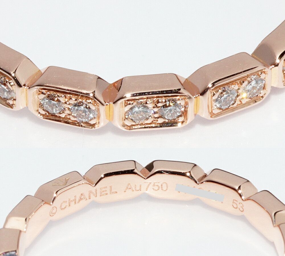 Chanel Chanel Chanel 18K Pink Gold Première Promesse Ring Diamond Ring J4134 Leather Ring J4134 DUTY FREE for USA Size ONE SIZE - 5 Thumbnail