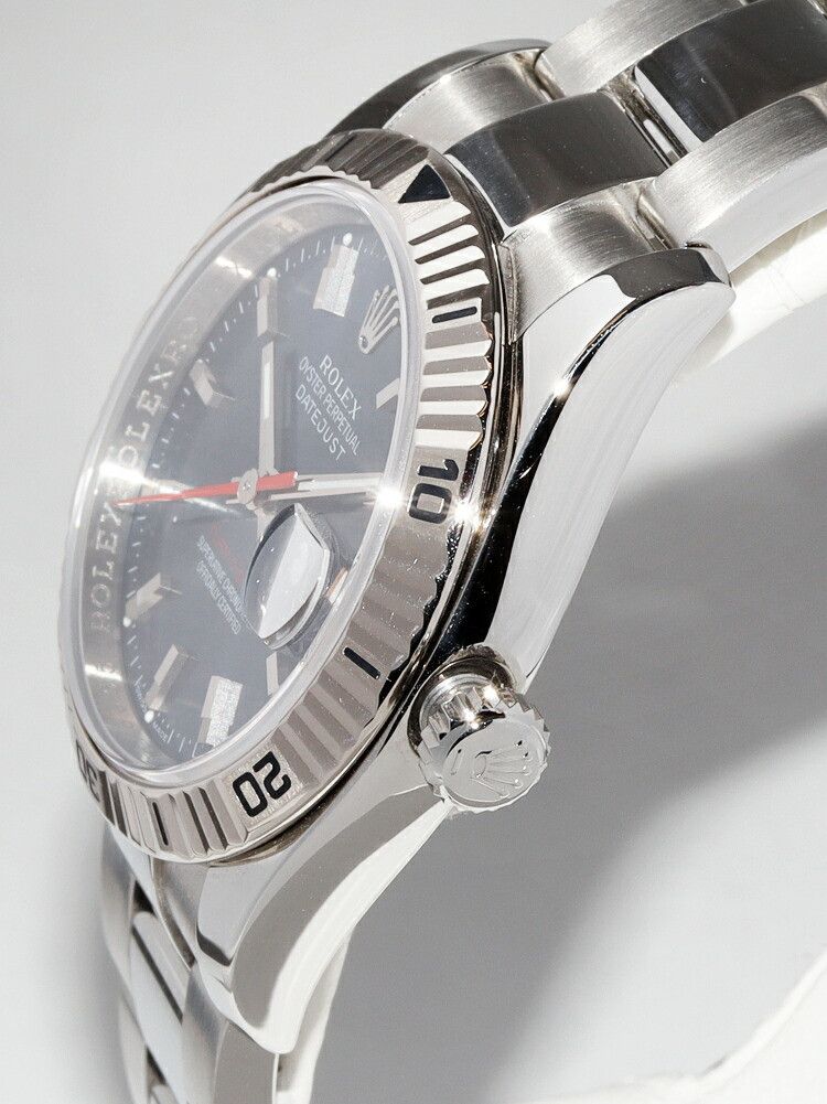 Rolex Rolex Rolex Blue Dial Turn-O-Graph Watch 116264 Calfskin Automatic 116264 DUTY FREE for USA Size ONE SIZE - 4 Thumbnail
