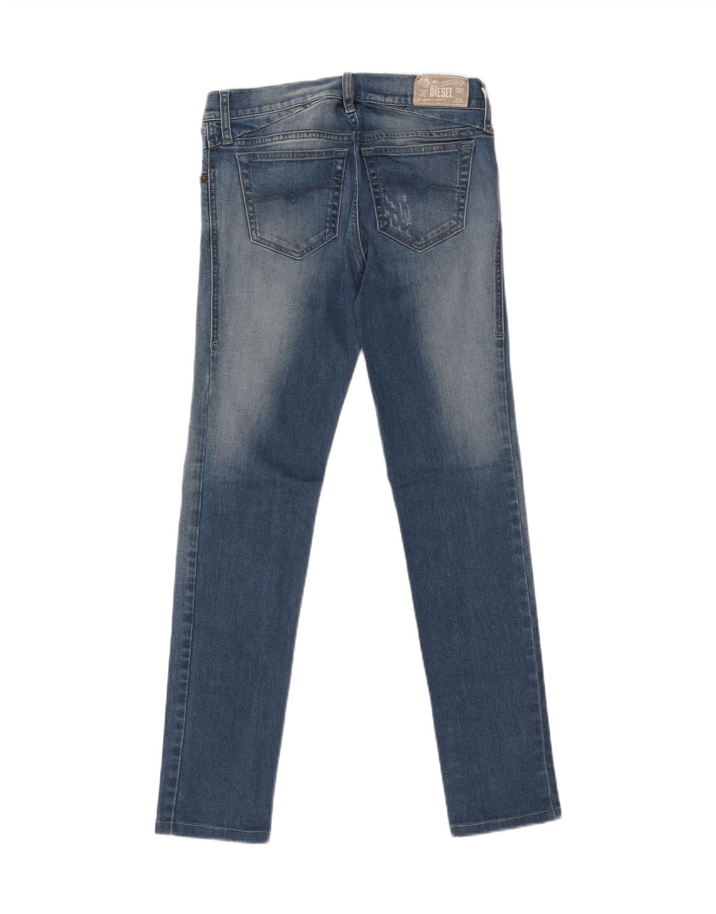 Diesel Womens Getlegg Low Waist Slim Skinny Jeans W26 L32 Blue Cott Size 26" / US 2 / IT 38 - 2 Thumbnail