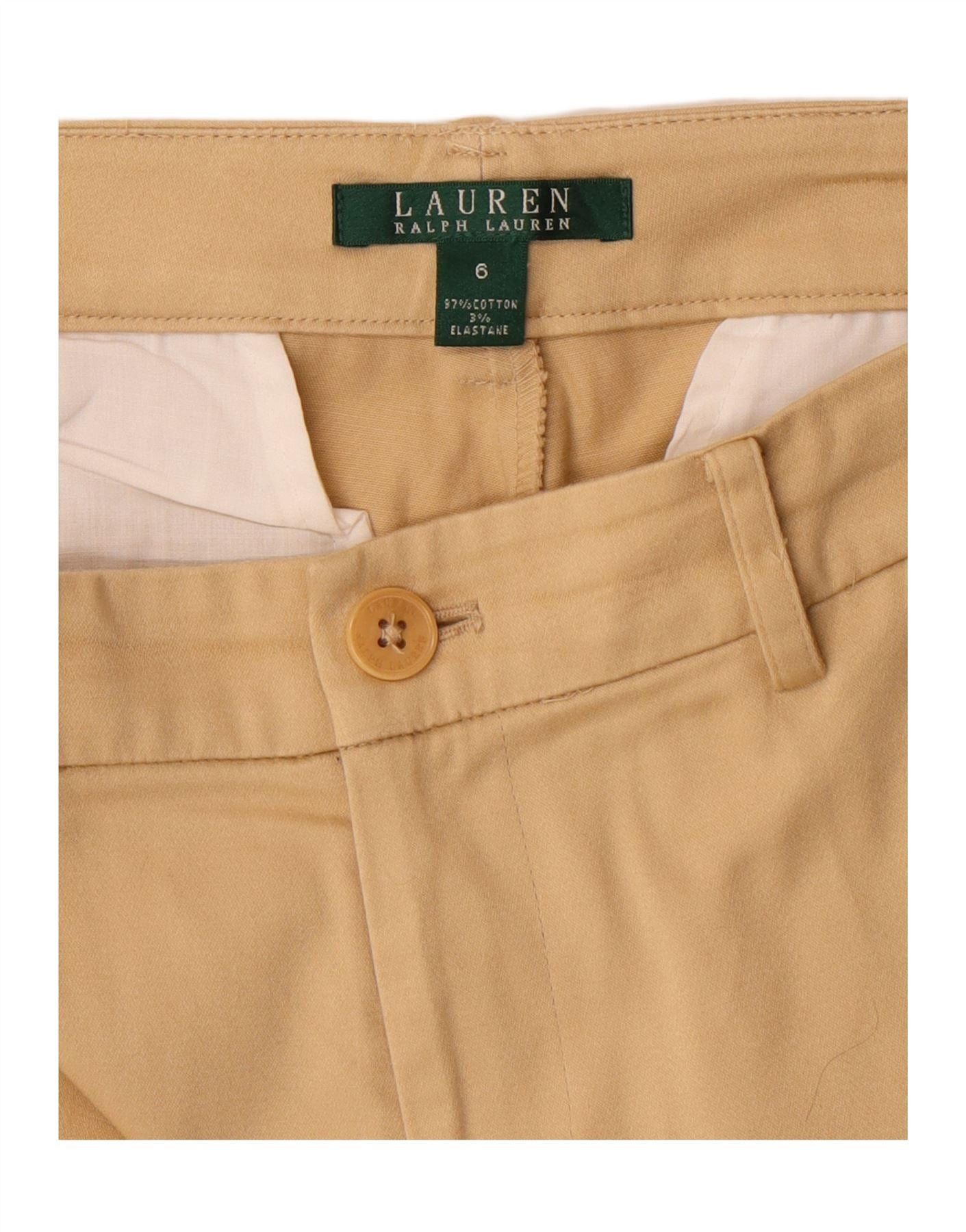 Ralph Lauren Womens Slim Fit Chino Trousers US 6 Medium W32 L26 Beige Size 26" / US 2 / IT 38 - 3 Thumbnail
