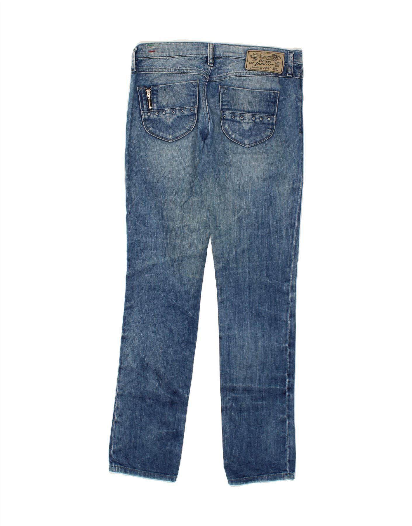 Diesel Womens Livy-Biker Skinny Jeans W27 L30 Blue Cotton Size 42" / US 20 - 2 Thumbnail