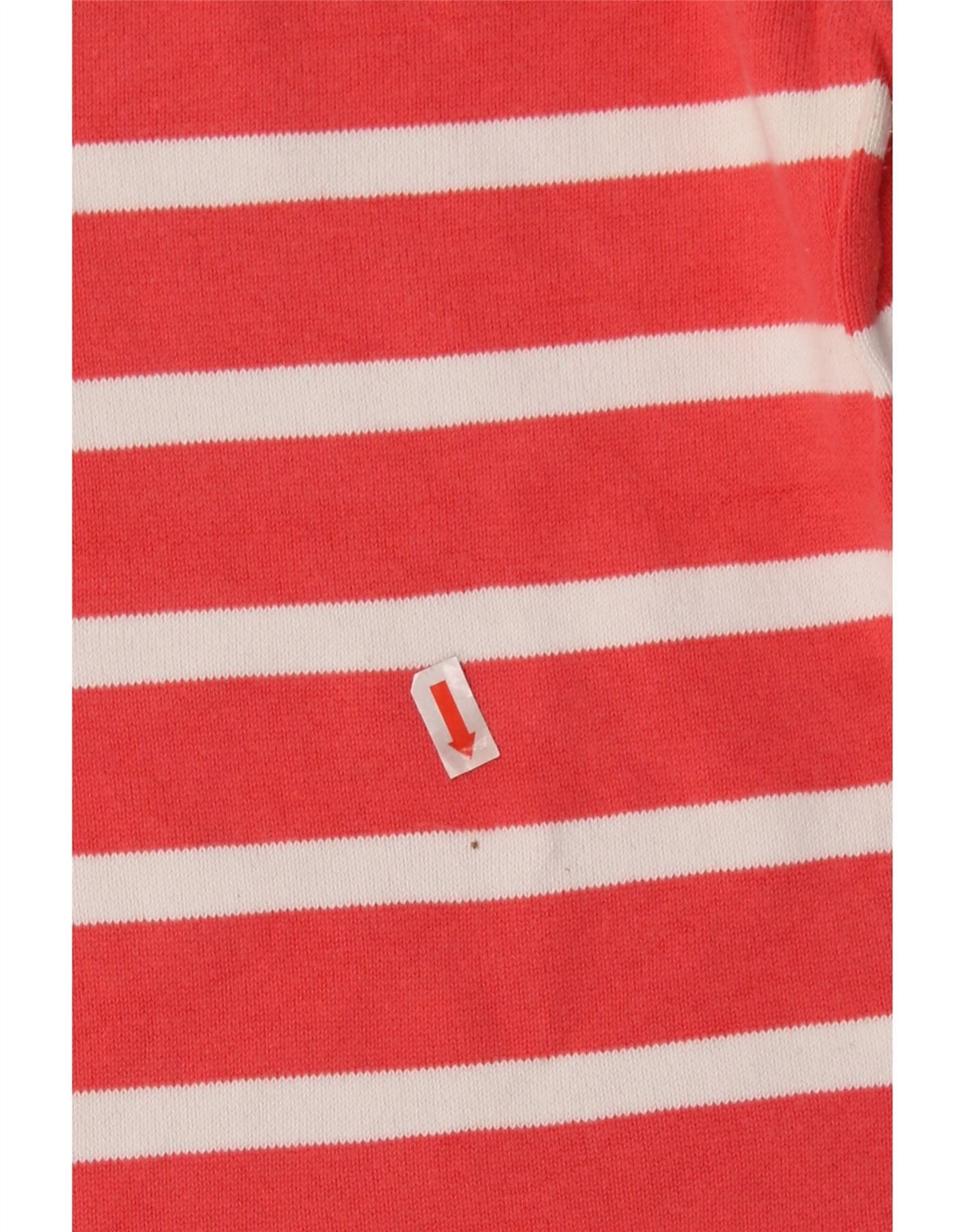 Ralph Lauren Womens Crew Neck Jumper Sweater UK 10 Small Red Striped Size S / US 4 / IT 40 - 3 Thumbnail