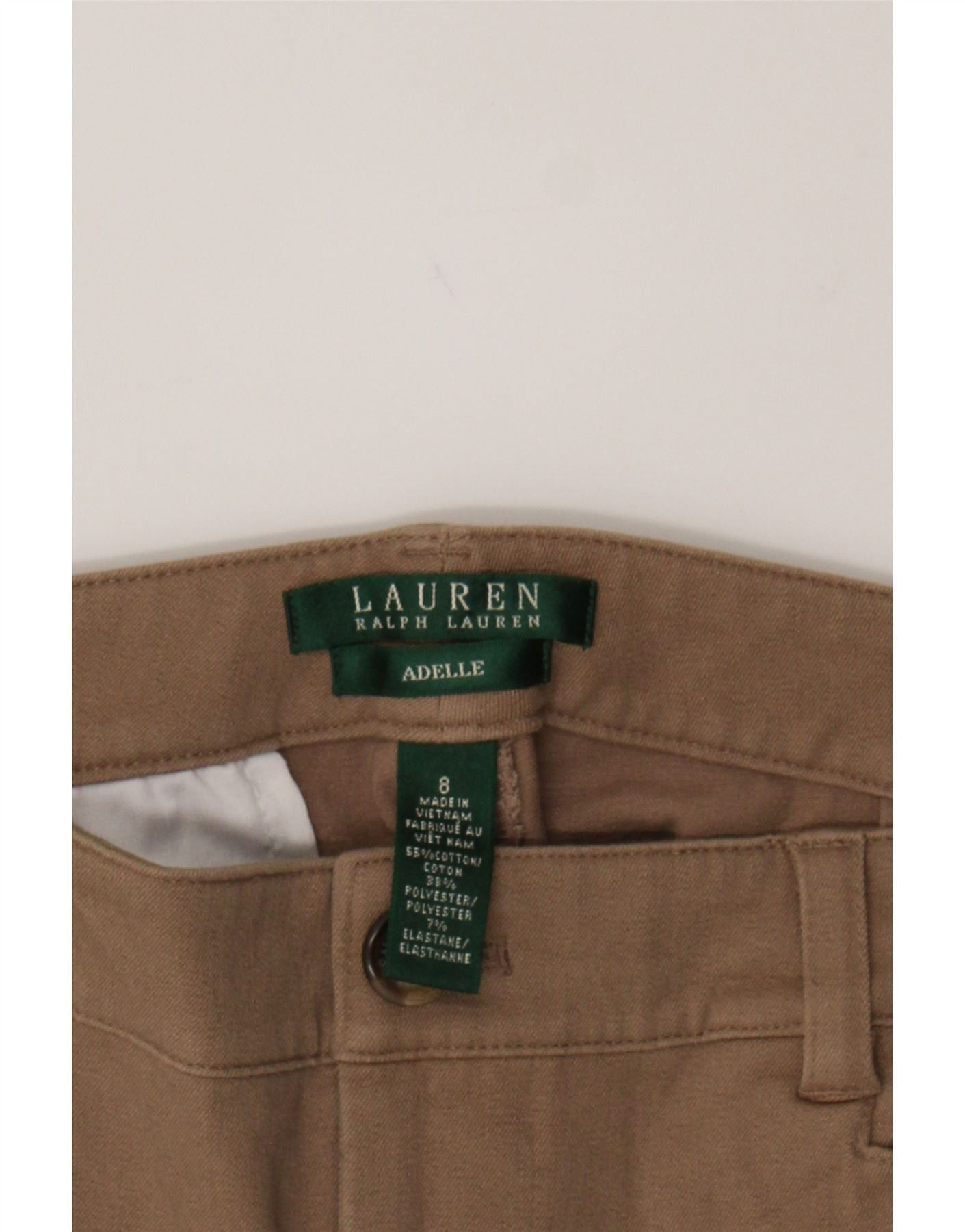 Ralph Lauren Womens Adelle Casual Trousers US 8 Medium W33 L31 Brown Size 27" / US 4 / IT 40 - 3 Thumbnail