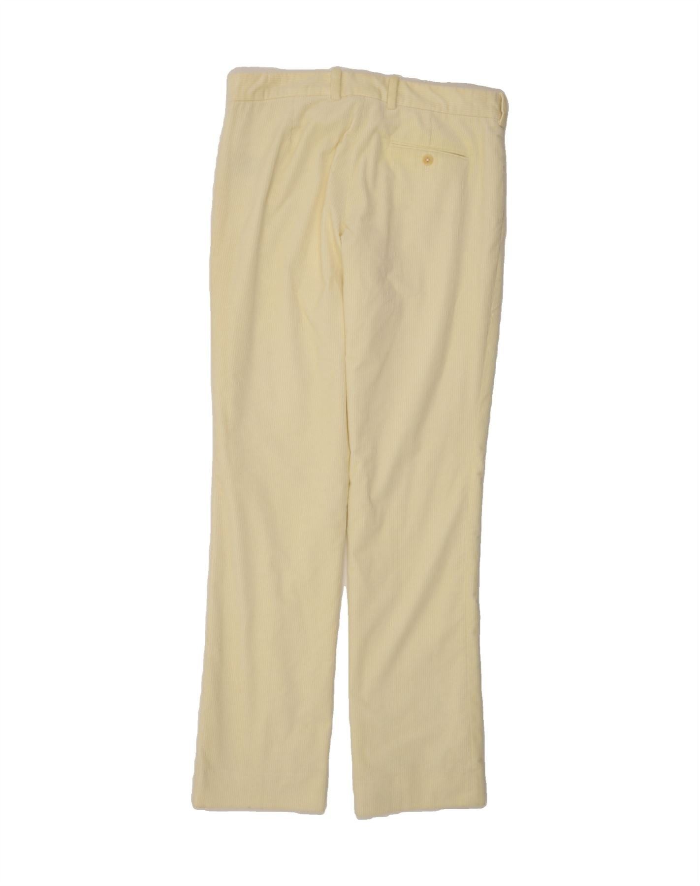 Ralph Lauren Womens Straight Corduroy Trousers US 8 Medium W32 L33 Yellow Size 27" / US 4 / IT 40 - 2 Thumbnail