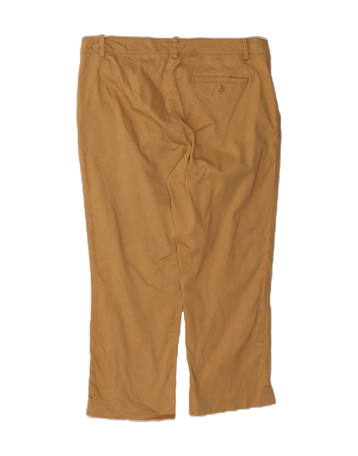 Ralph Lauren Womens Straight Cropped Trousers US 14 XL W34 L24 Beige Size 32" / US 10 / IT 46 - 2 Thumbnail