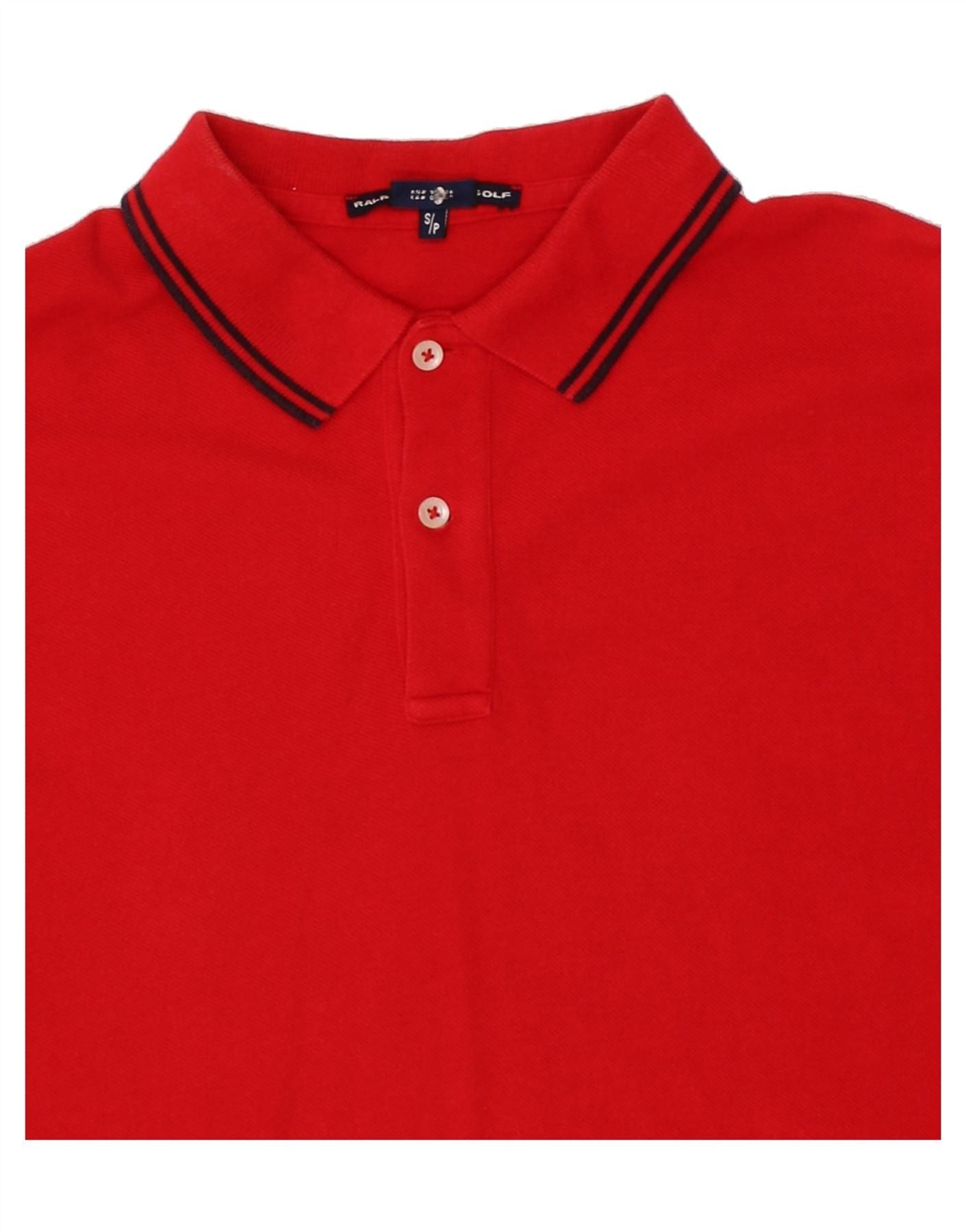 Ralph Lauren Mens Polo Shirt Small Red Cotton Size US S / EU 44-46 / 1 - 4 Thumbnail