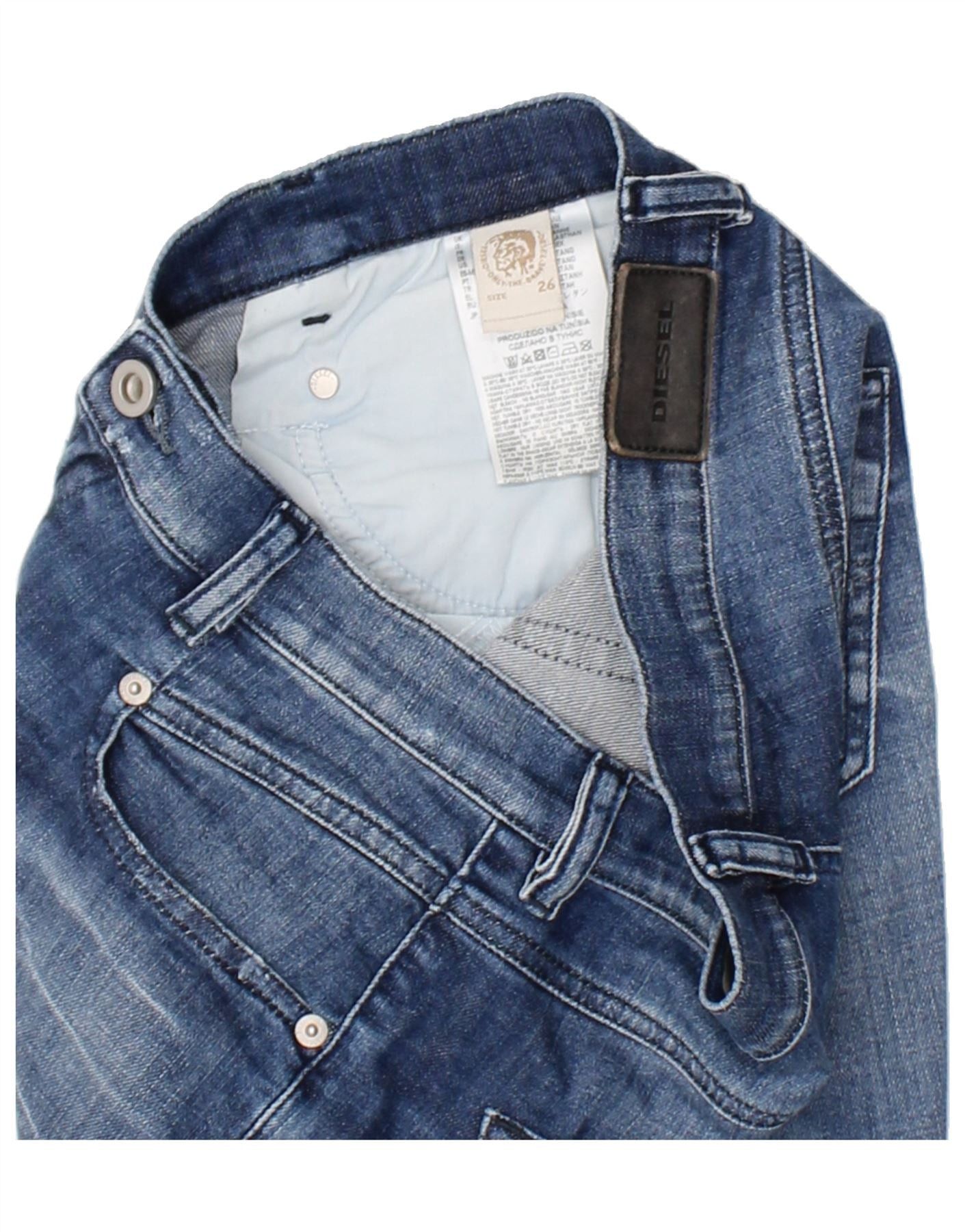 Diesel Womens Distressed Slim Jeans W26 L27 Blue Cotton Size 42" / US 20 - 3 Thumbnail