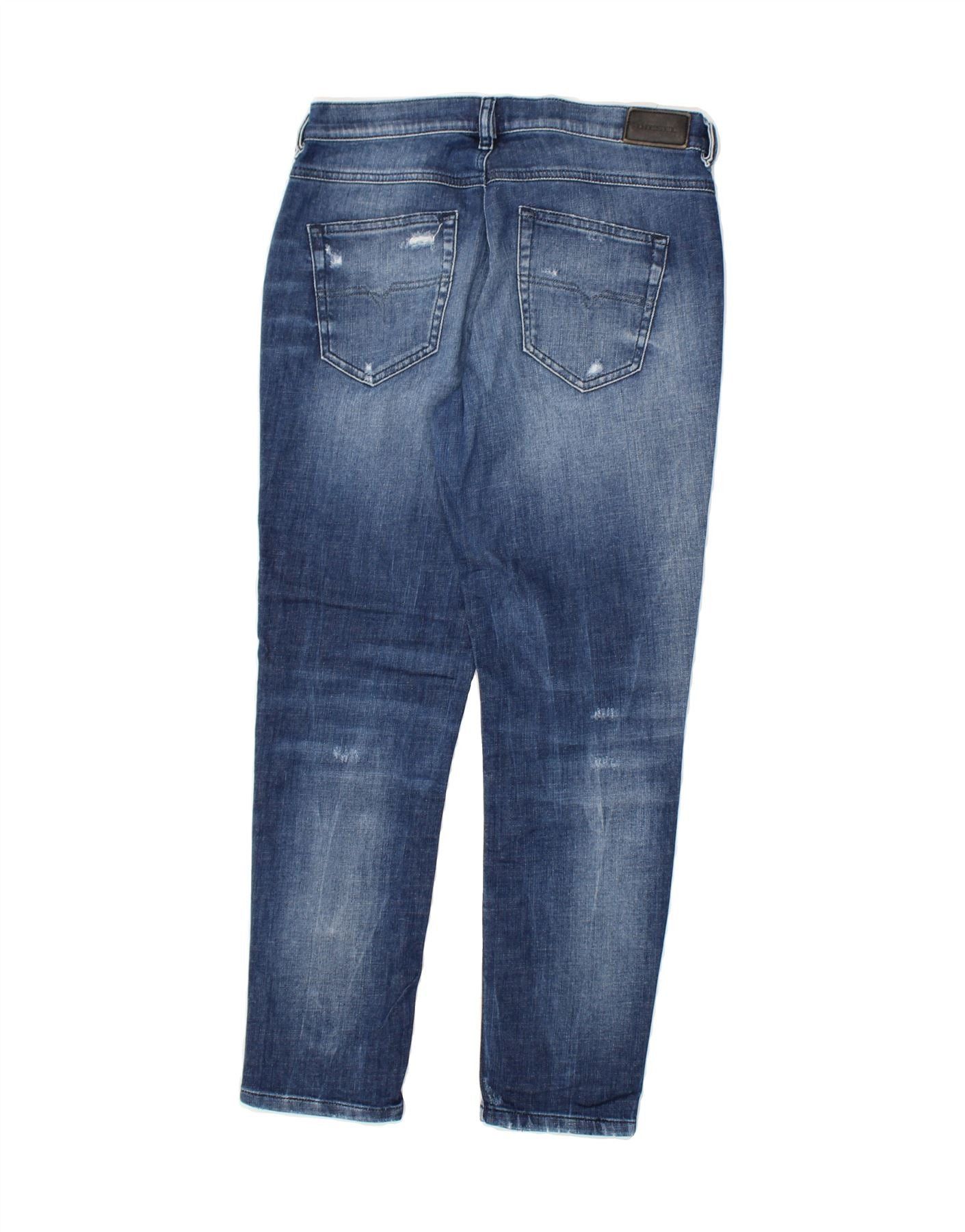 Diesel Womens Distressed Slim Jeans W26 L27 Blue Cotton Size 42" / US 20 - 2 Thumbnail