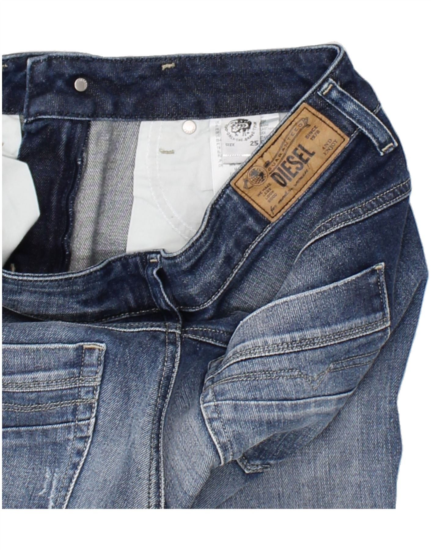 Diesel Womens Banana Slim Jeans W28 L25 Blue Size 42" / US 20 - 3 Thumbnail