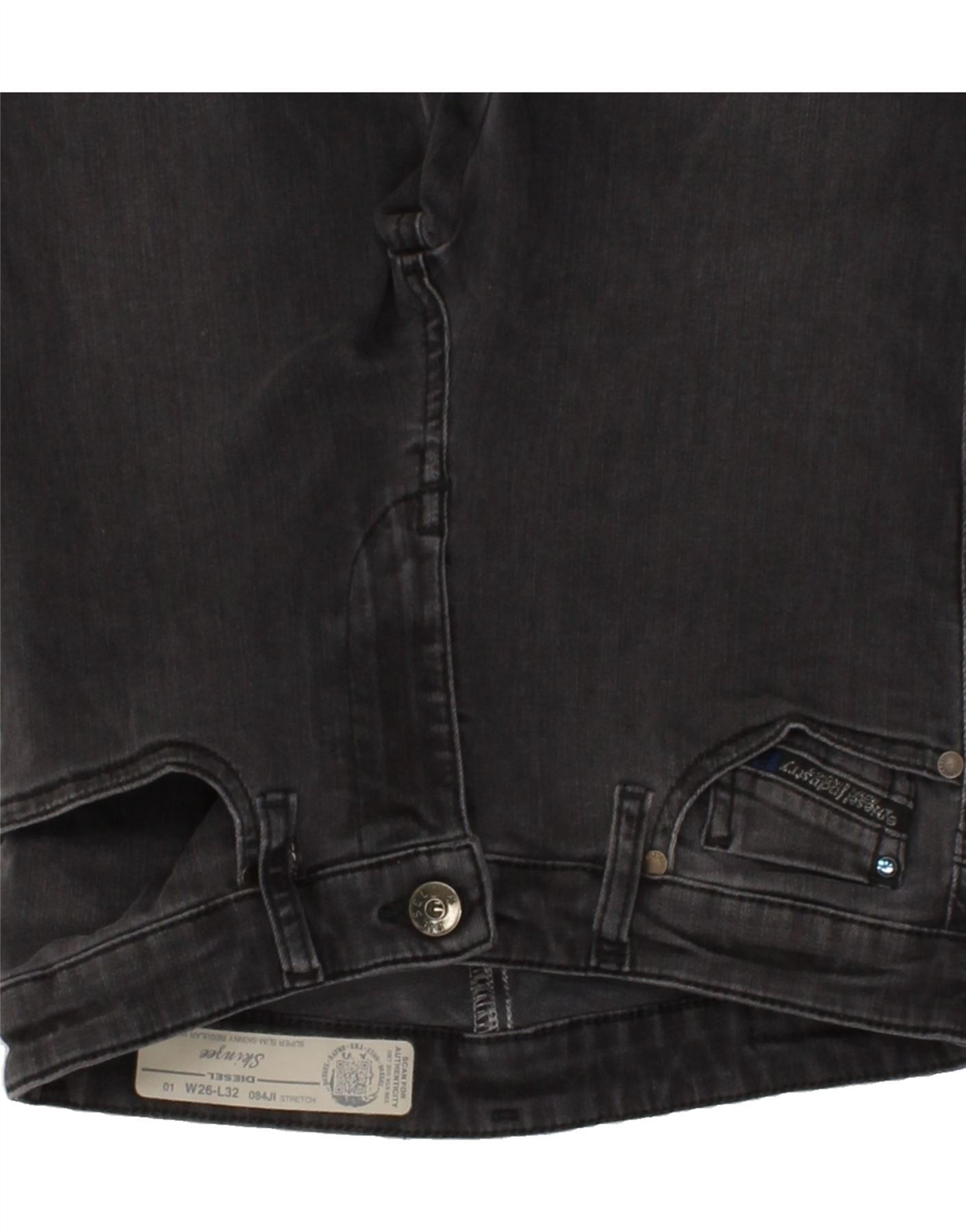 Diesel Womens Skinzee Regular Fit Super Slim Skinny Jeans W26 L27 G Size 42" / US 20 - 3 Thumbnail