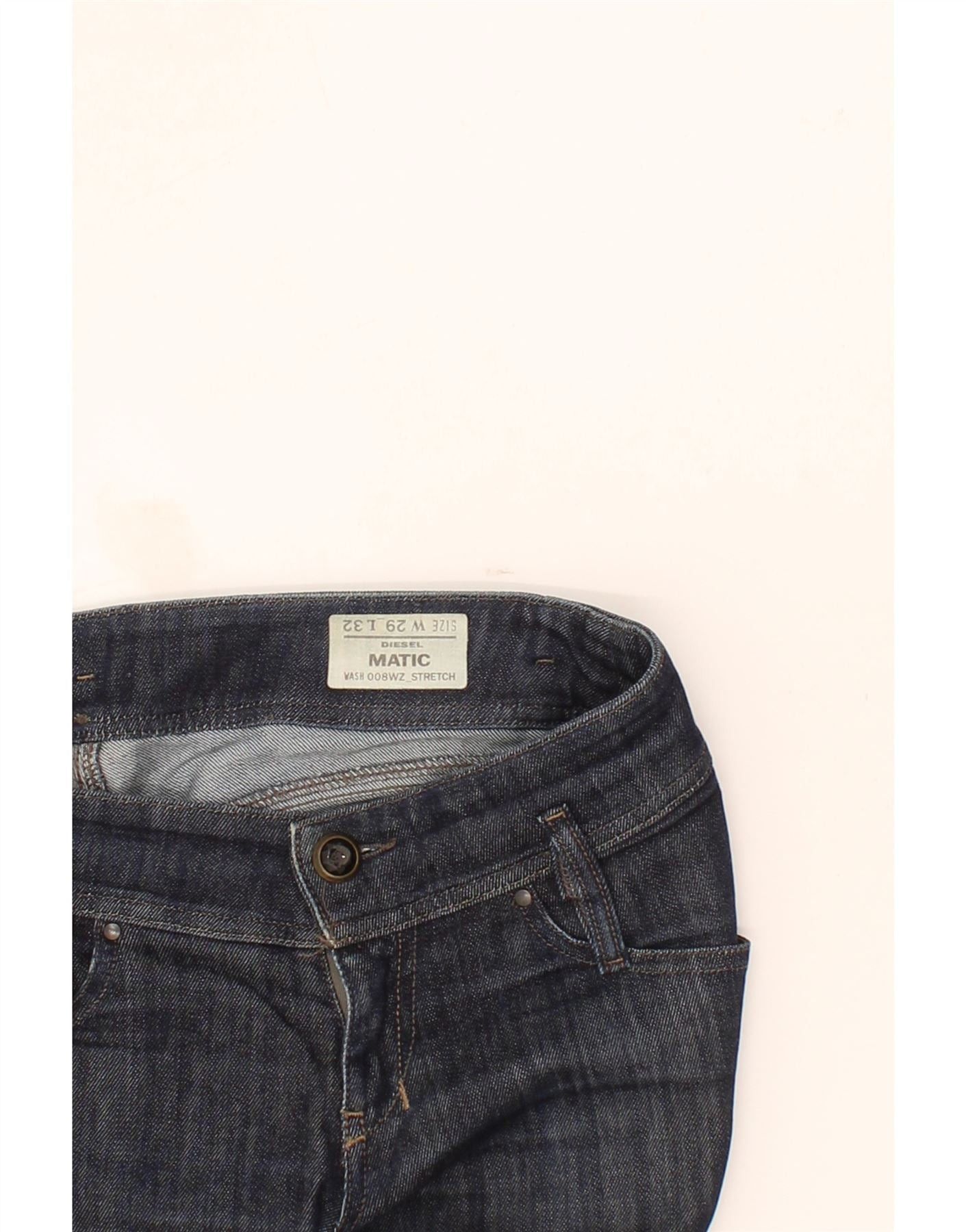 Diesel Womens Matic Slim Jeans W29 L28 Navy Blue Cotton Size 42" / US 20 - 3 Thumbnail