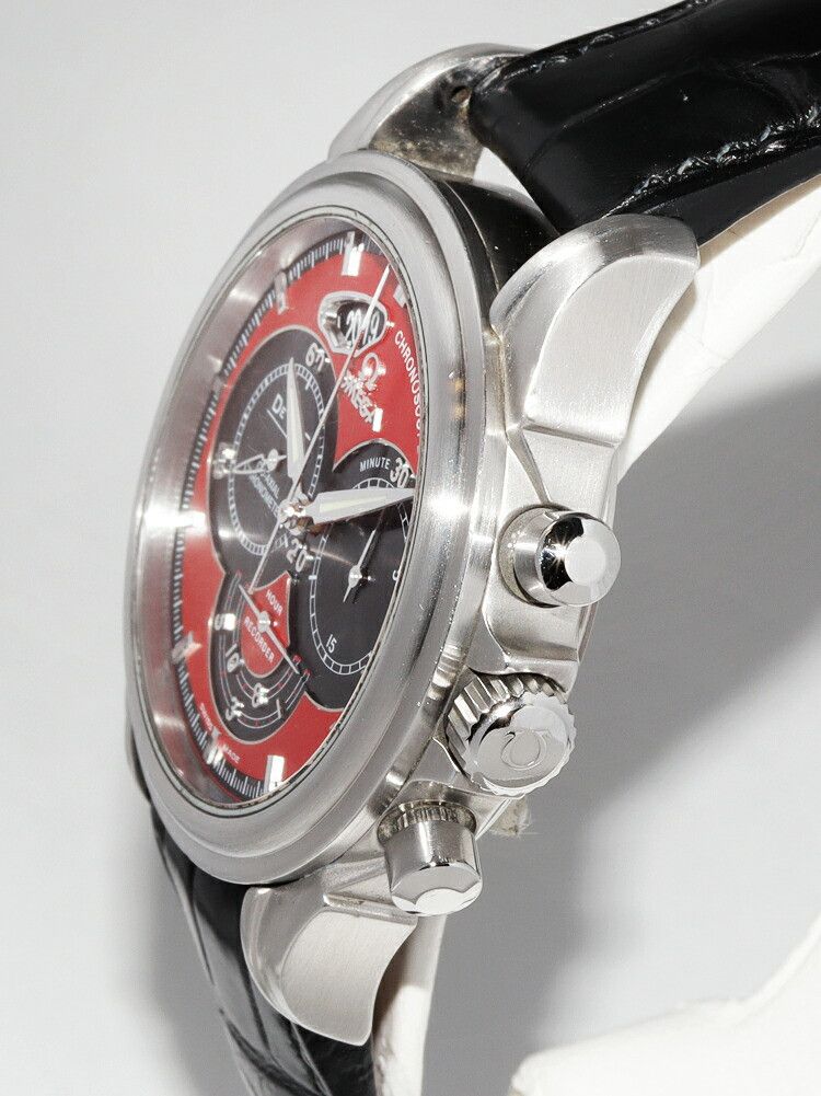 Omega Omega Omega Black Red Dial De Ville Chronoscope Watch 4851.61.31 Metal Automatic 4851.61.31 DUTY FREE for USA Size ONE SIZE - 4 Thumbnail