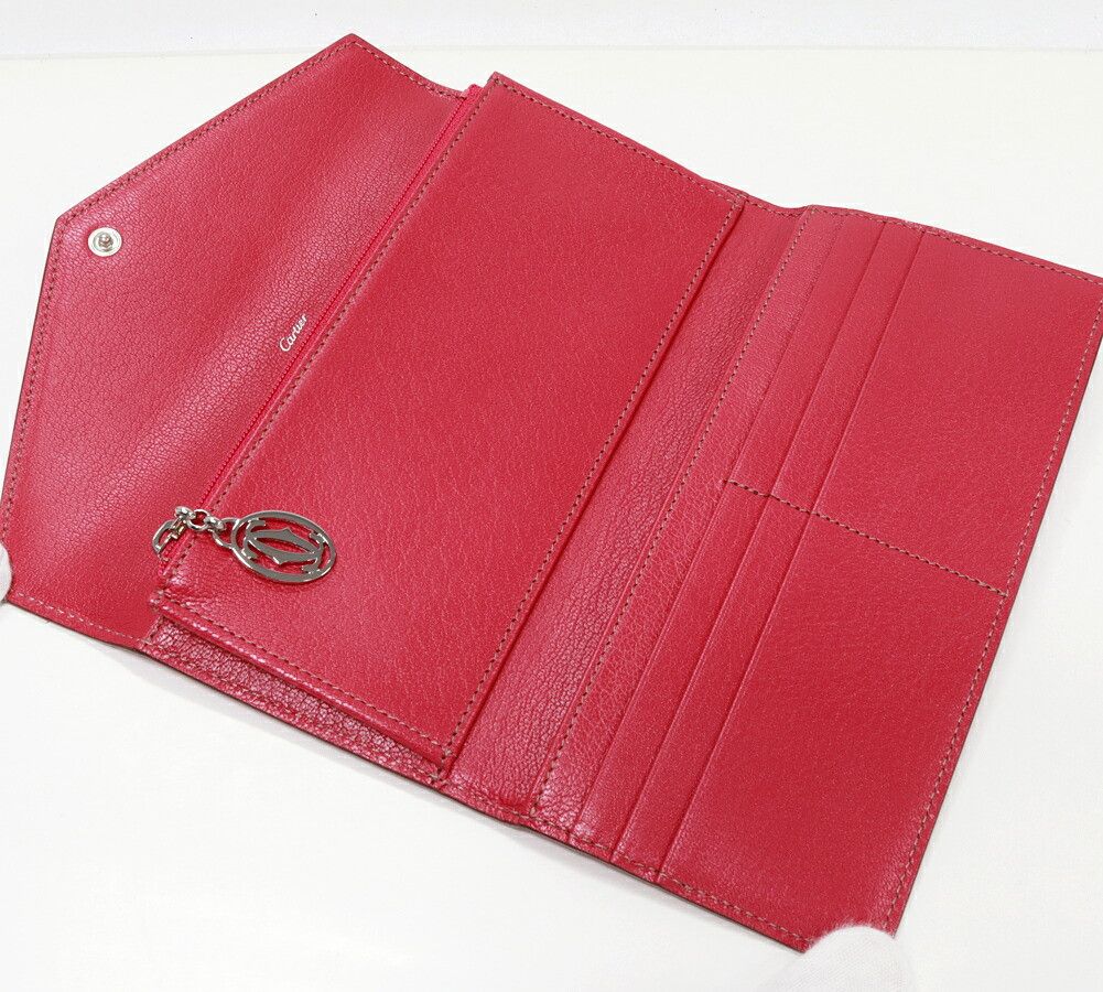 Cartier Cartier Cartier Calf Le Must Collection Long Zip Wallet L3001352 Leather Long Wallet L3001352 DUTY FREE for USA Size ONE SIZE - 4 Thumbnail