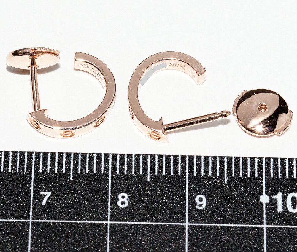 Cartier Cartier Cartier 18K Pink Gold Mini Love Earrings B80290 Metal Earrings B80290 DUTY FREE for USA Size ONE SIZE - 3 Thumbnail