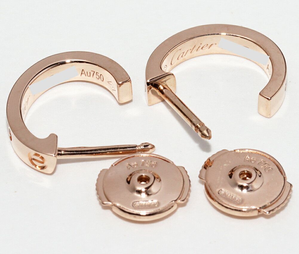 Cartier Cartier Cartier 18K Pink Gold Mini Love Earrings B80290 Metal Earrings B80290 DUTY FREE for USA Size ONE SIZE - 4 Thumbnail