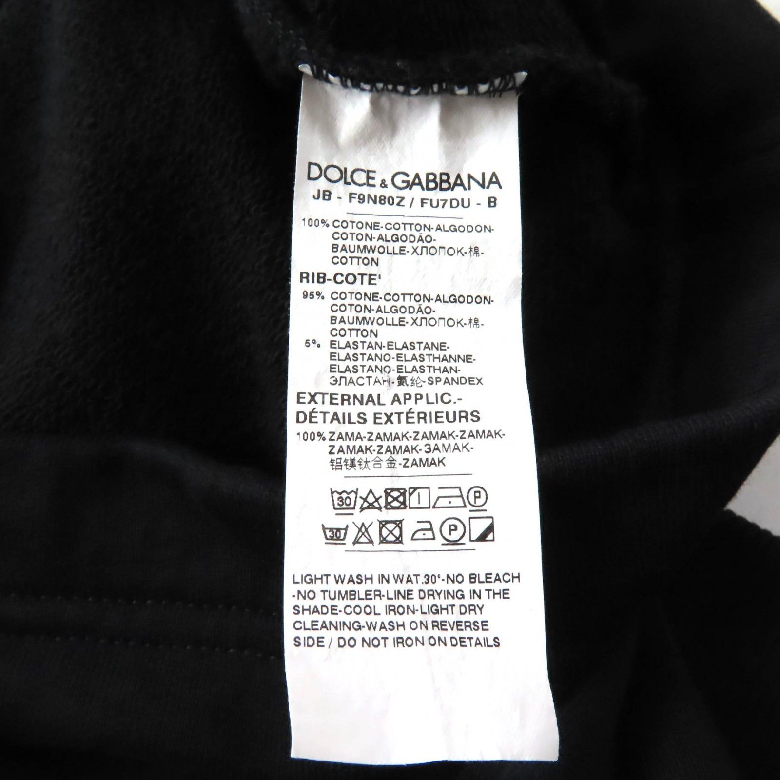 Dolce & Gabbana Dolce & Gabbana Dolce&Gabbana DG Plate Logo Cropped Sweatshirt Cotton Sweatshirts & Hoodies F9N80Z 13985 DUTY FREE for USA Size ONE SIZE - 8 Thumbnail