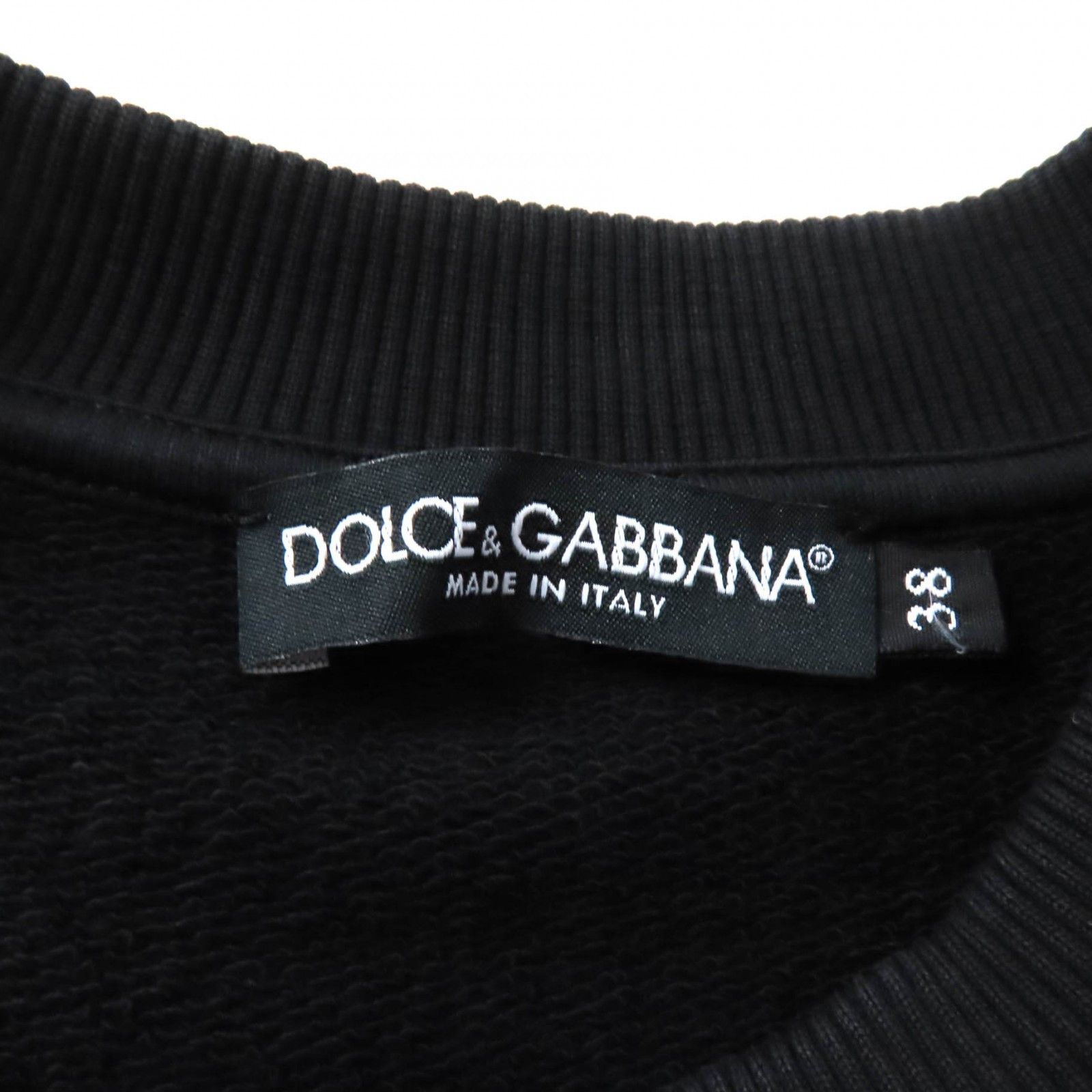 Dolce & Gabbana Dolce & Gabbana Dolce&Gabbana DG Plate Logo Cropped Sweatshirt Cotton Sweatshirts & Hoodies F9N80Z 13985 DUTY FREE for USA Size ONE SIZE - 6 Thumbnail