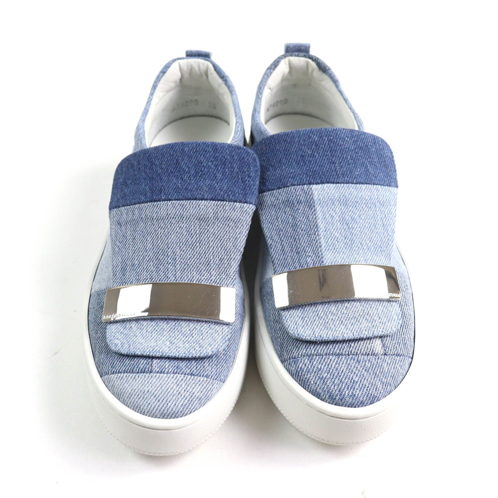 Other Other Sergio Rossi Levis sr1 ADDICT Patchwork denim sneakers Denim Shoes DUTY FREE for USA Size ONE SIZE - 3 Thumbnail