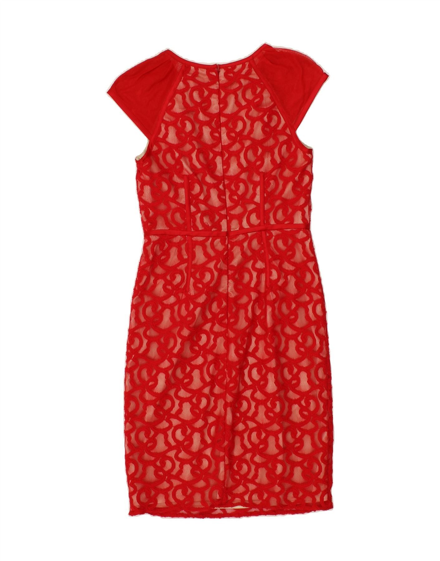 Ralph Lauren Womens Sheath Dress US 0 XS Red Polyester Size XS / US 0-2 / IT 36-38 - 2 Thumbnail