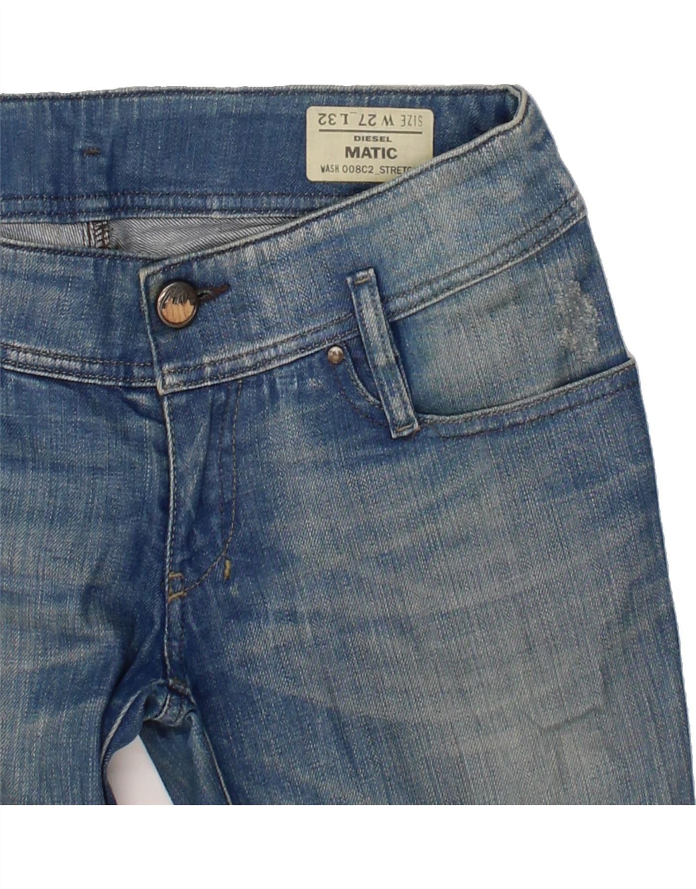 Diesel Womens Matic Slim Jeans W27 L32 Blue Cotton Size 42" / US 20 - 3 Thumbnail
