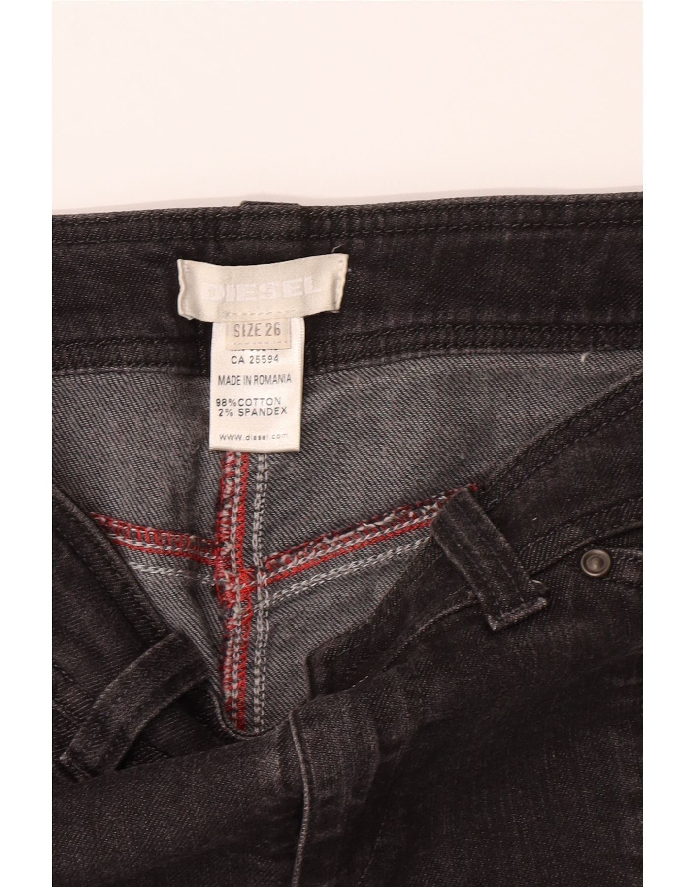 Diesel Womens Denim Skirt W26 Small Grey Cotton Size 42" / US 20 - 3 Thumbnail