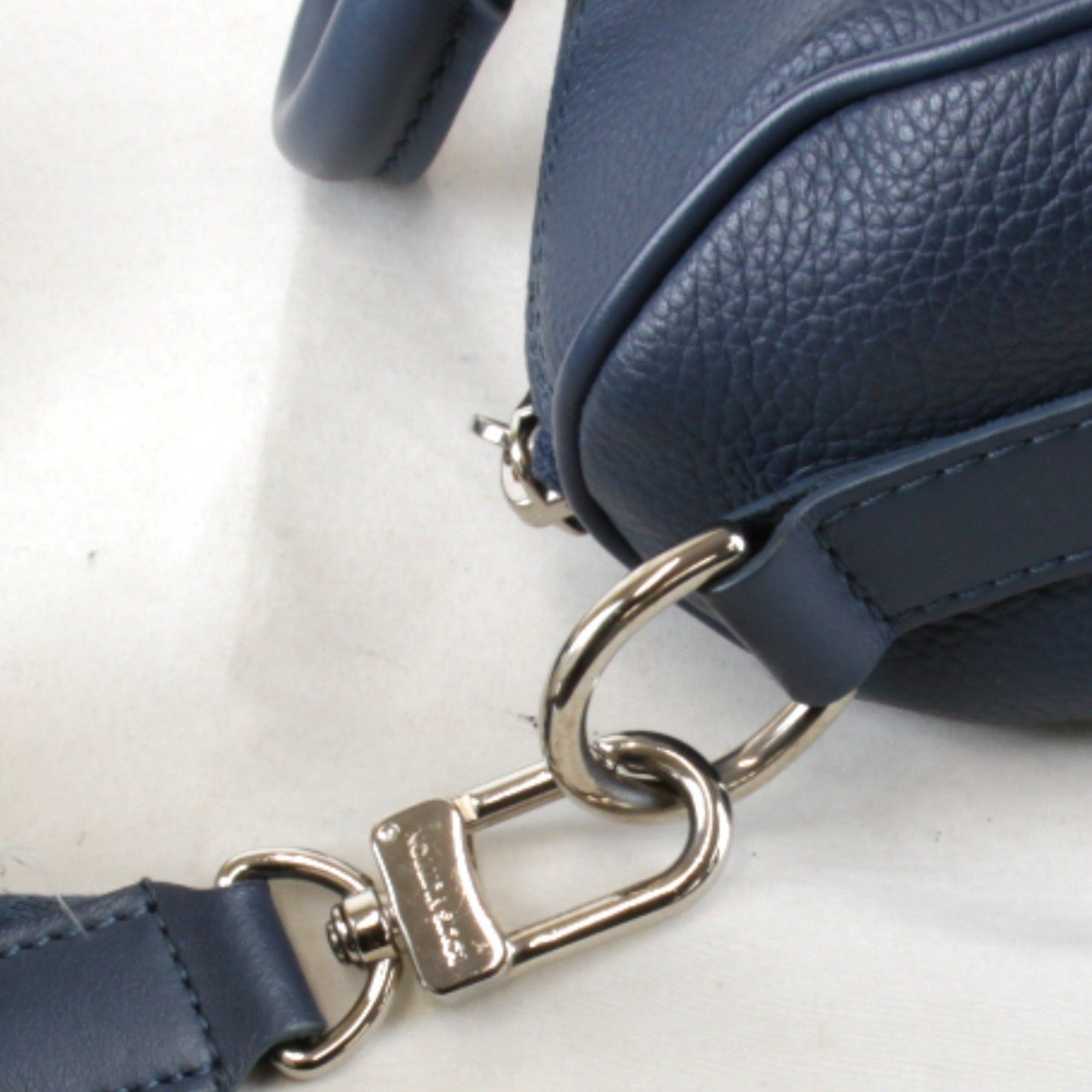 Louis Vuitton LOUIS VUITTON Aerogram Keepall XS Shoulder Bag with IC Chip, M81003, Leather Handbag, Blue, Women's Size ONE SIZE - 12 Thumbnail