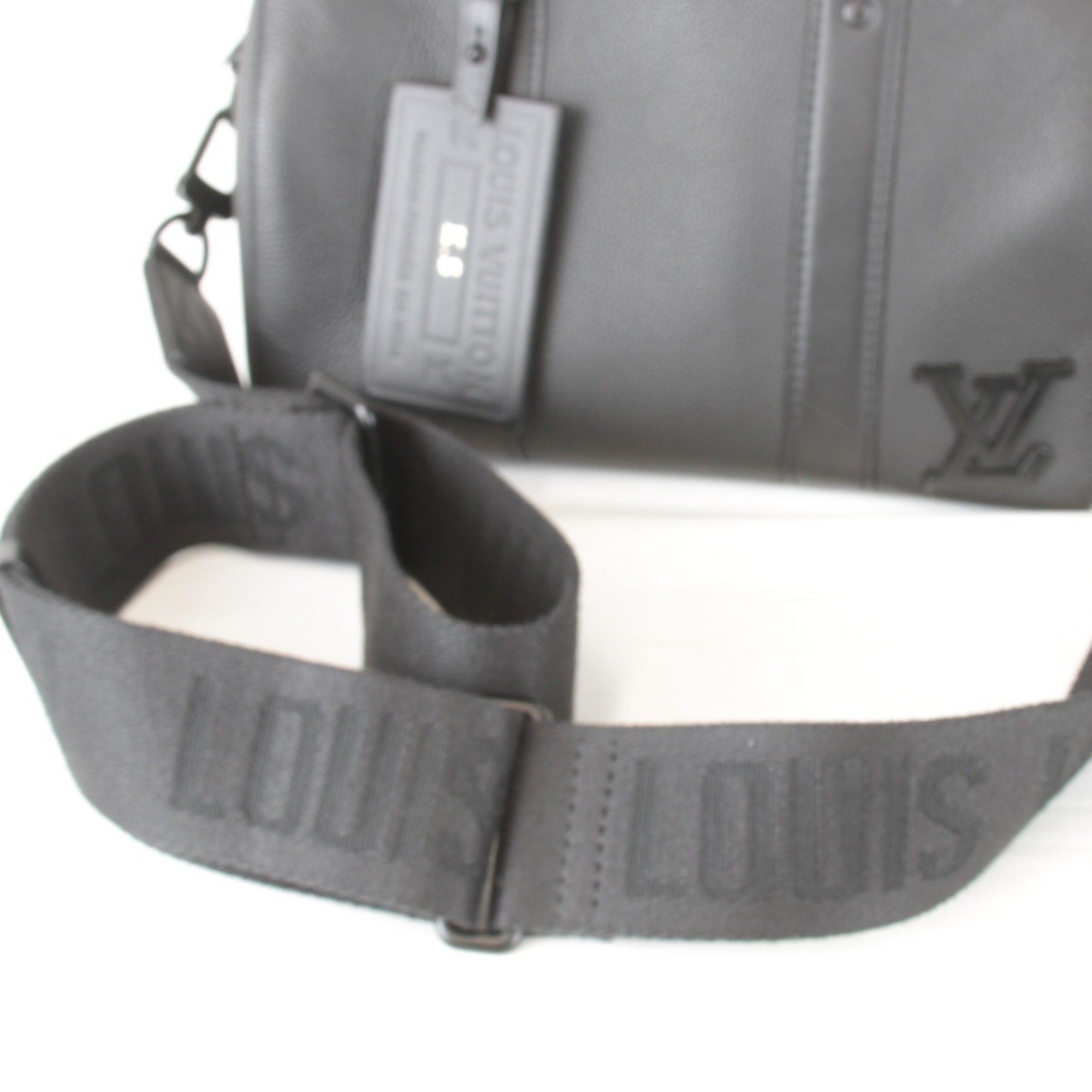 Louis Vuitton LOUIS VUITTON Aerogram City Keepall M59255 Shoulder Bag, Leather, Black, Compact, Women's Size ONE SIZE - 10 Thumbnail