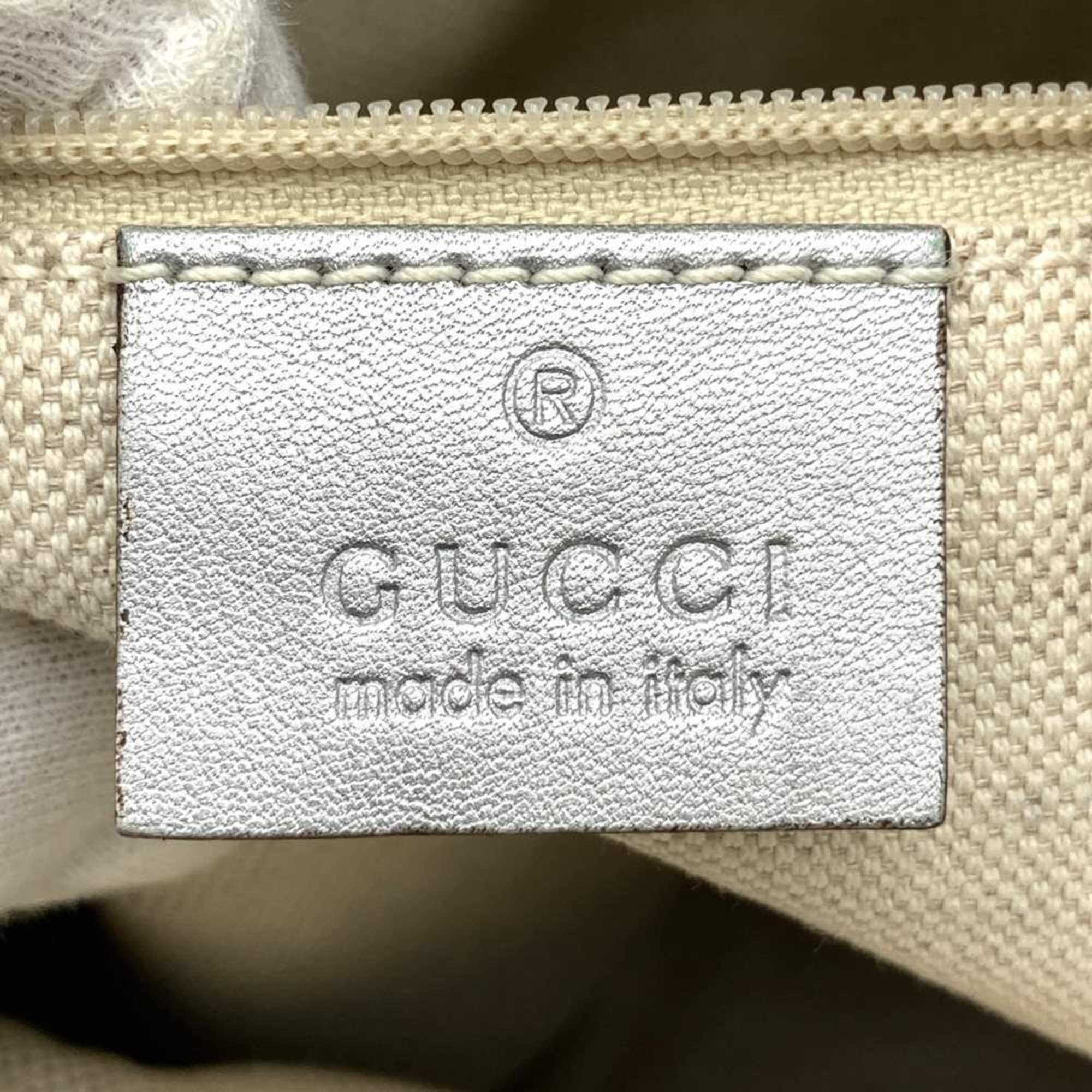 Gucci GUCCI 203257 Abby Shoulder Bag in Guccissima Leather, Silver, Women's Size ONE SIZE - 9 Thumbnail