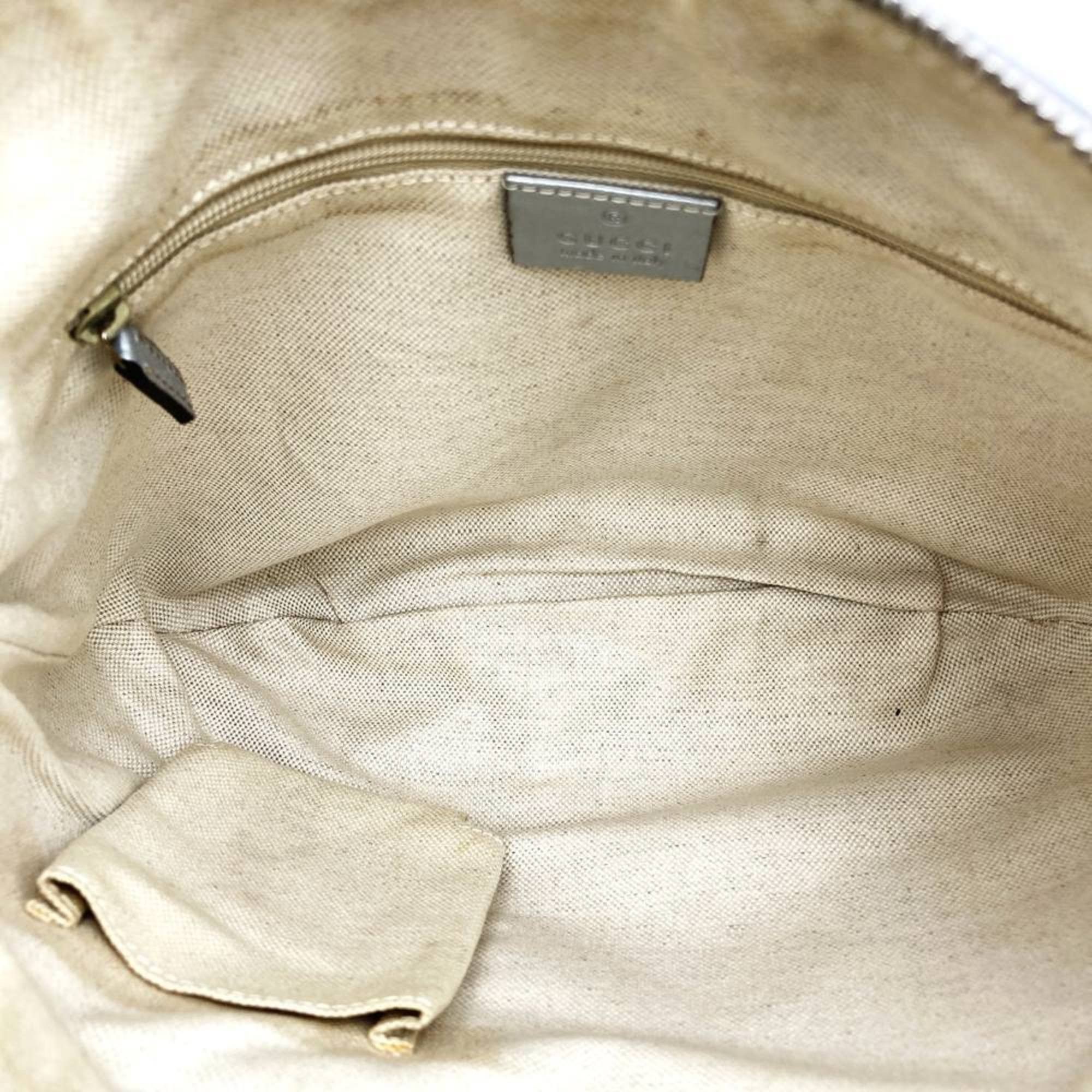 Gucci GUCCI 203257 Abby Shoulder Bag in Guccissima Leather, Silver, Women's Size ONE SIZE - 8 Thumbnail