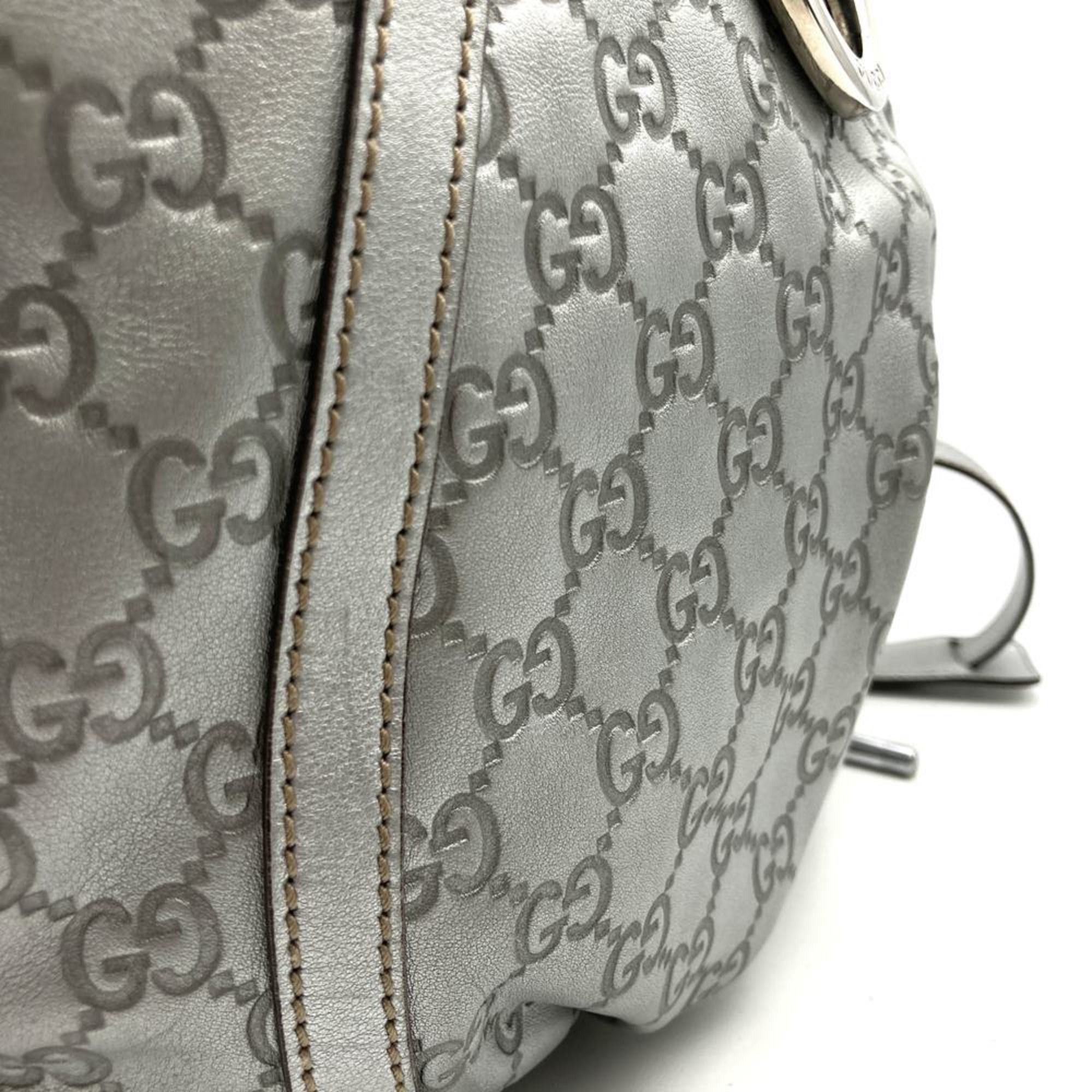Gucci GUCCI 203257 Abby Shoulder Bag in Guccissima Leather, Silver, Women's Size ONE SIZE - 6 Thumbnail