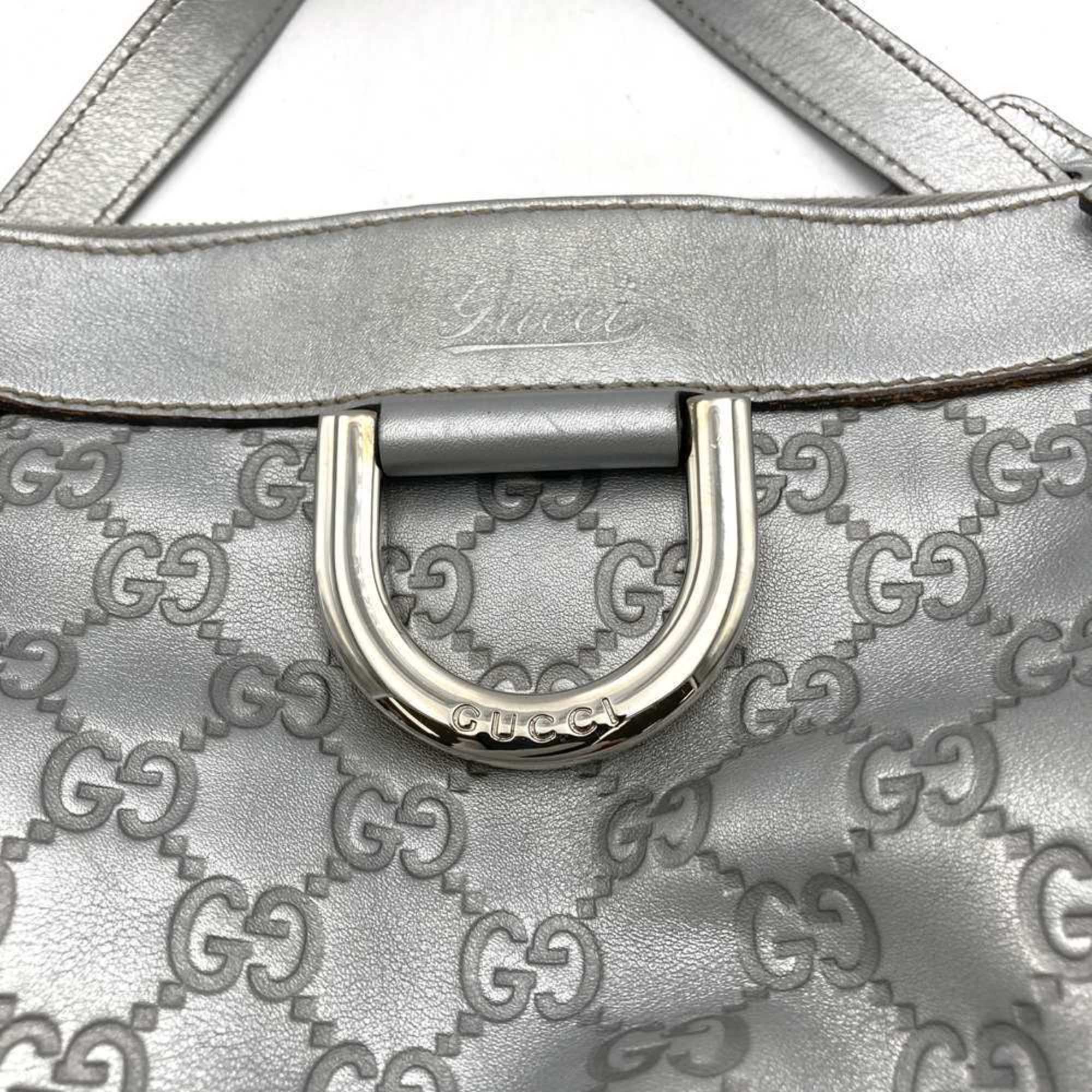 Gucci GUCCI 203257 Abby Shoulder Bag in Guccissima Leather, Silver, Women's Size ONE SIZE - 11 Thumbnail